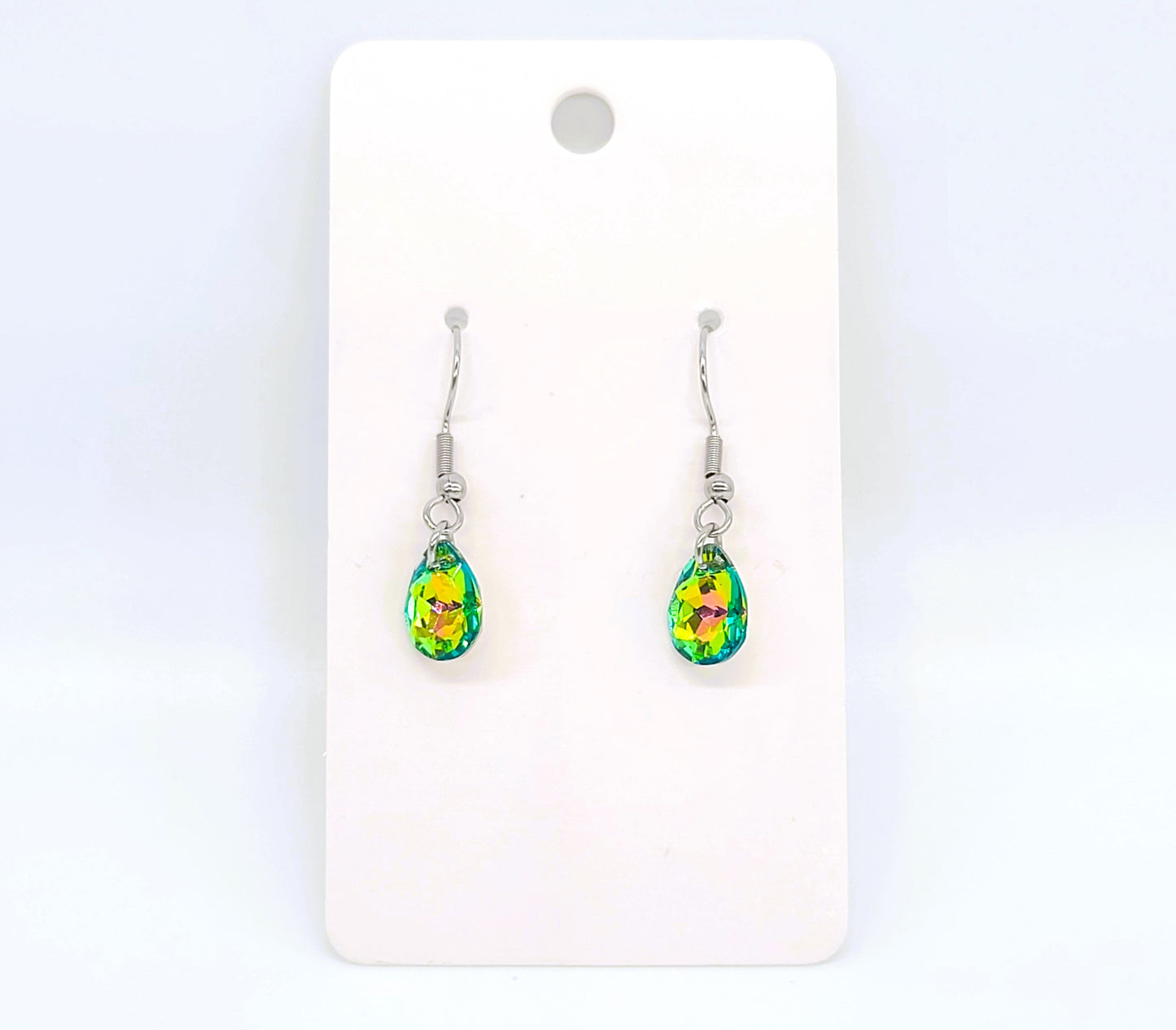 Gemstone Teardrop Dangle Earrings