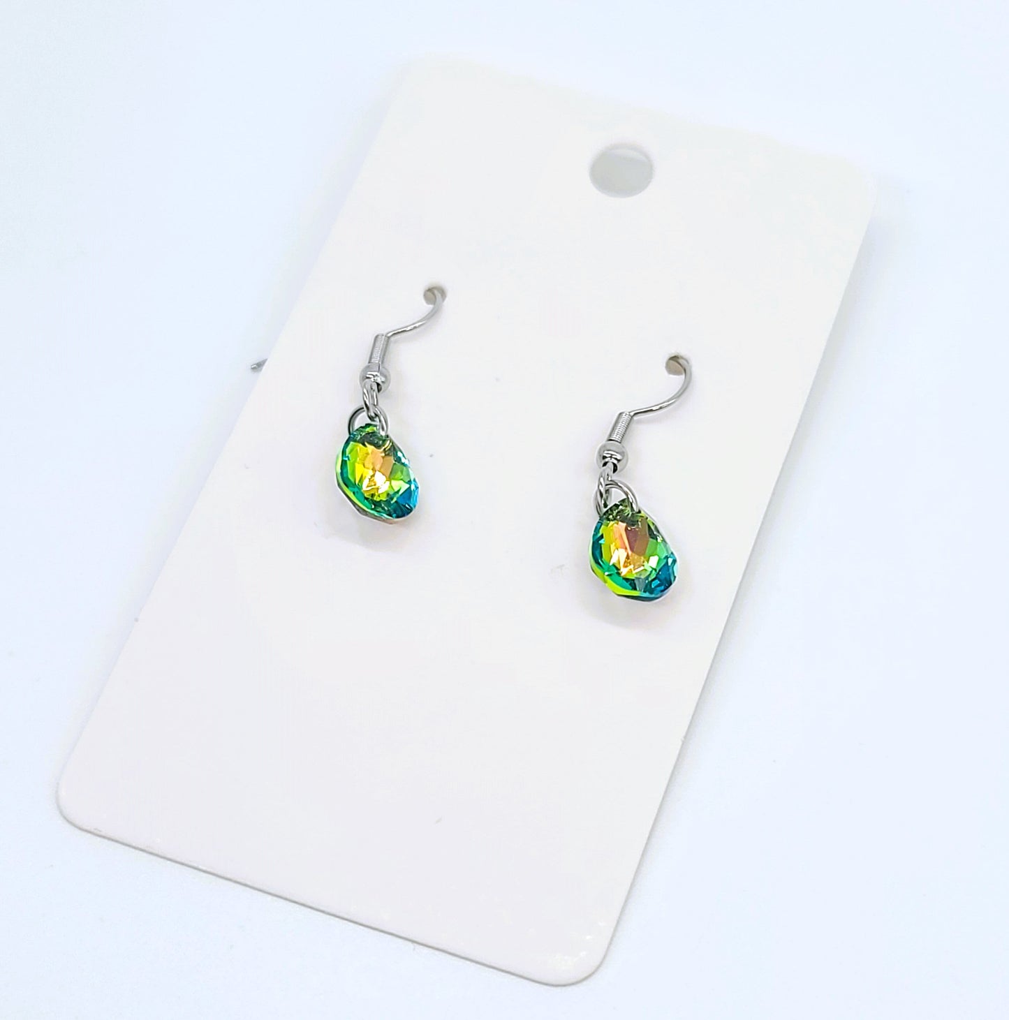 Gemstone Teardrop Dangle Earrings