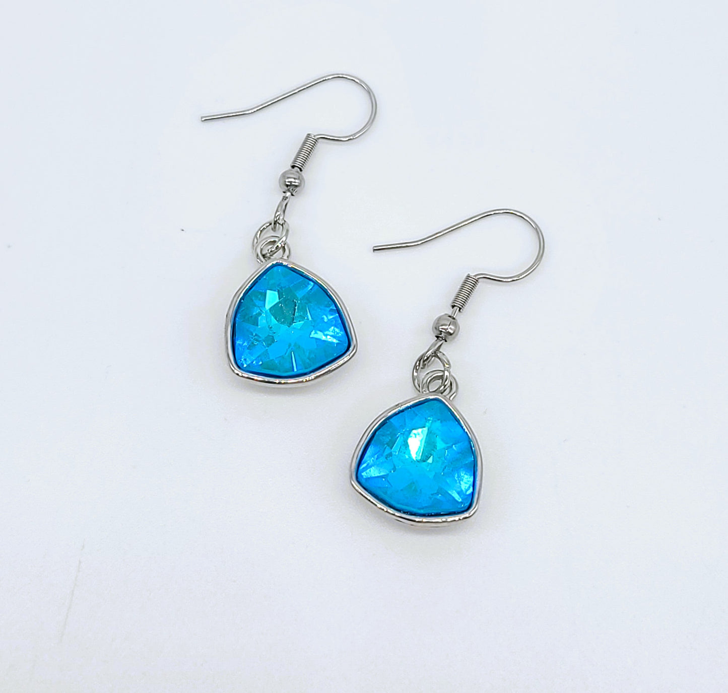 Aurora Borealis Triangle Earrings