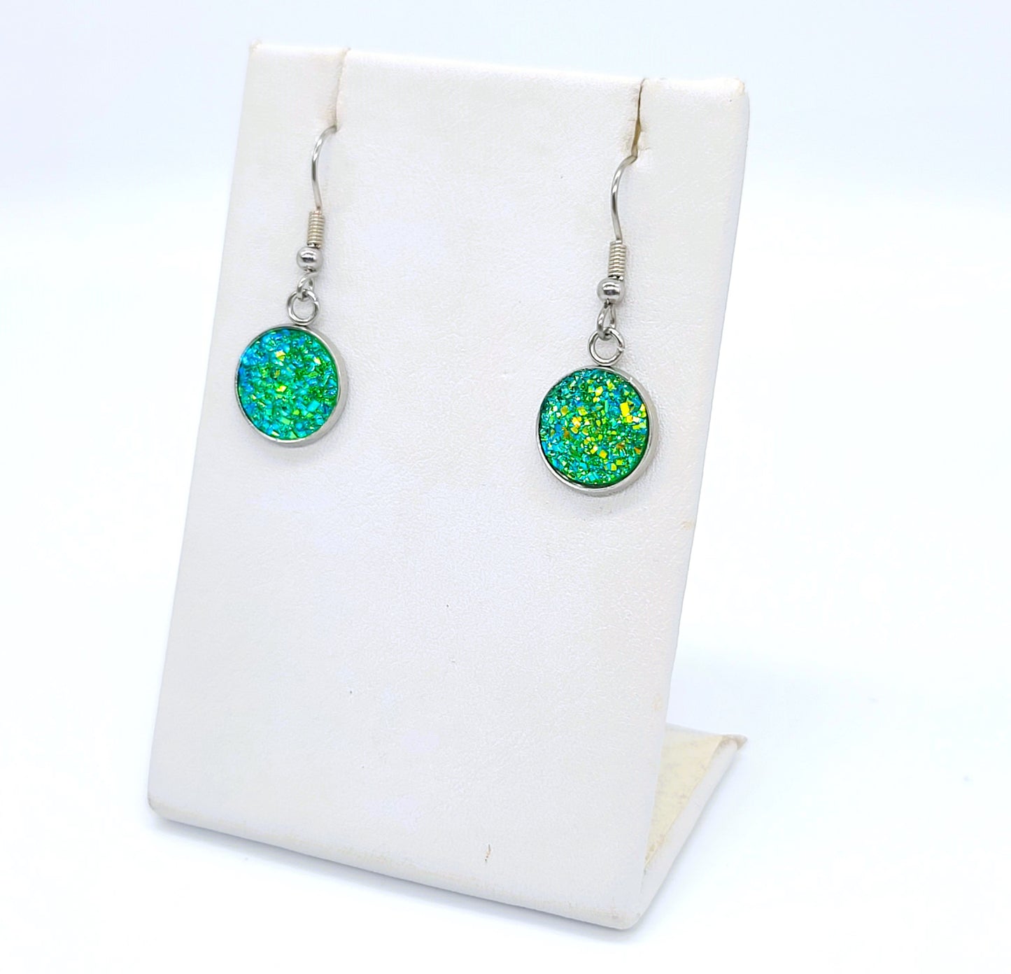 Iridescent Druzy Stone Earrings