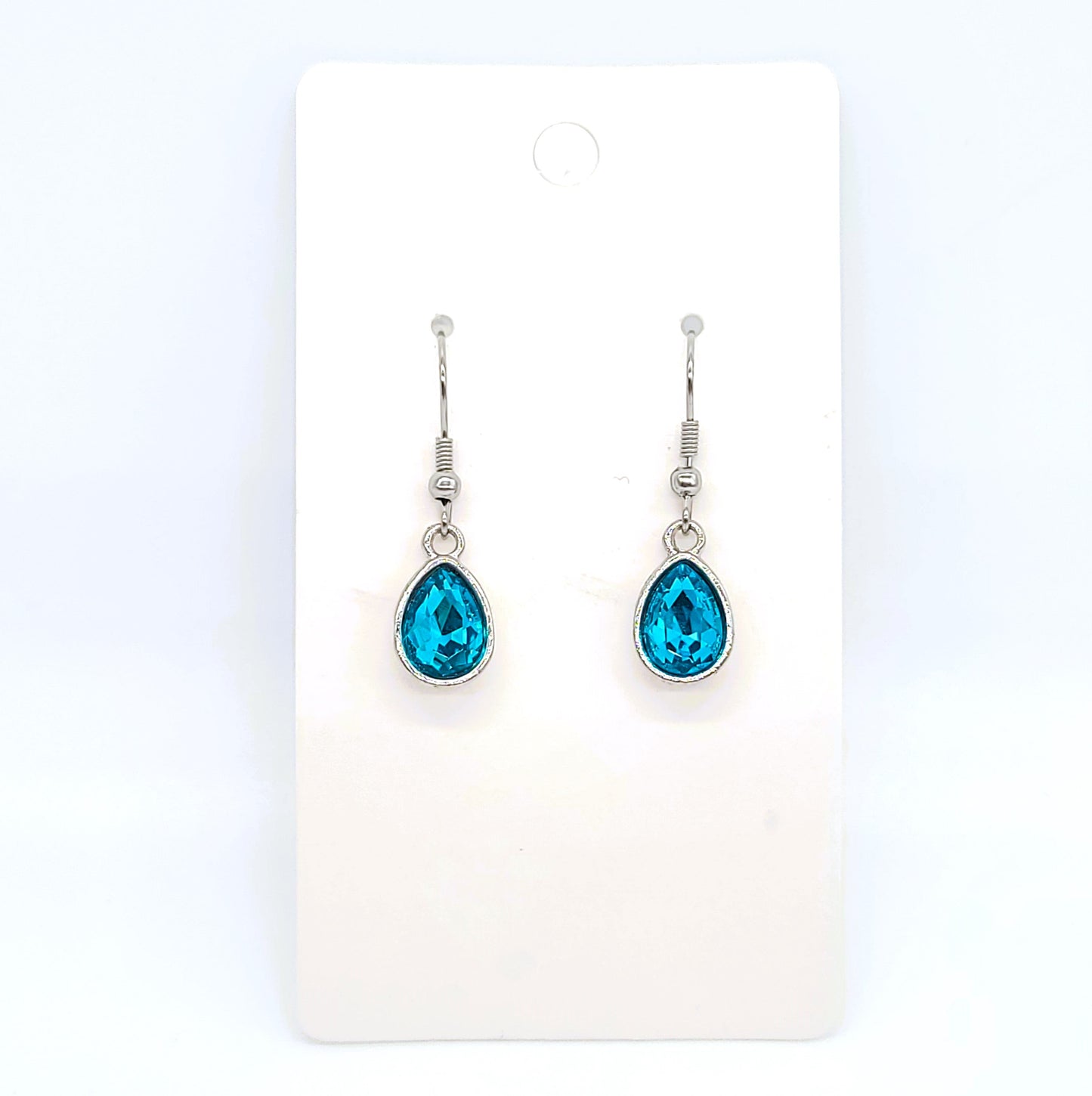 Gemstone Teardrop Dangle Earrings