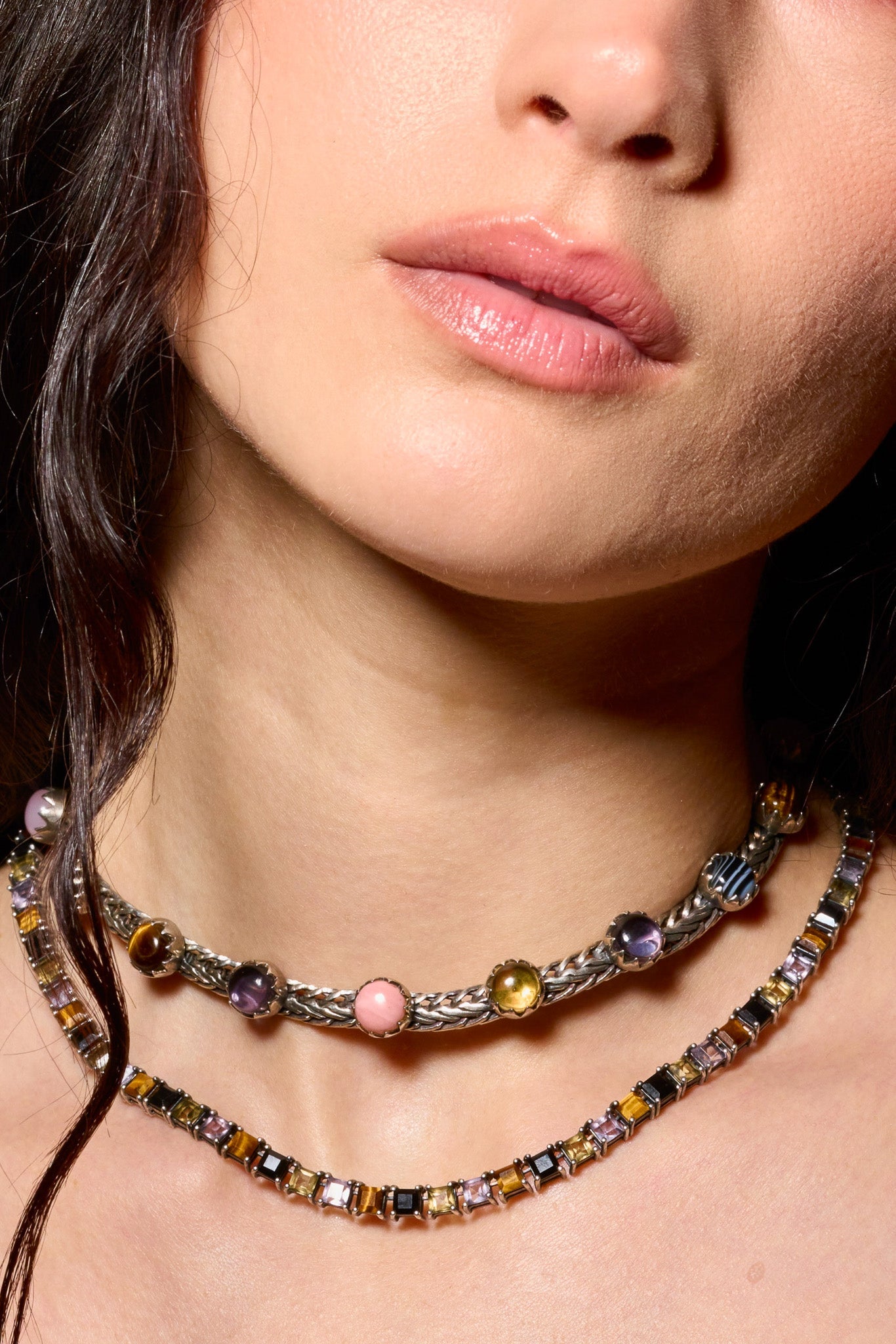 Chainmail Choker in Punk Rocks (Silver) SHIPS IN JANUARY