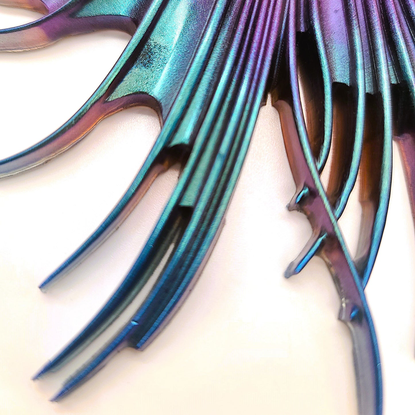 6" Betta Fish Wall Art - Holographic Color Shift Resin