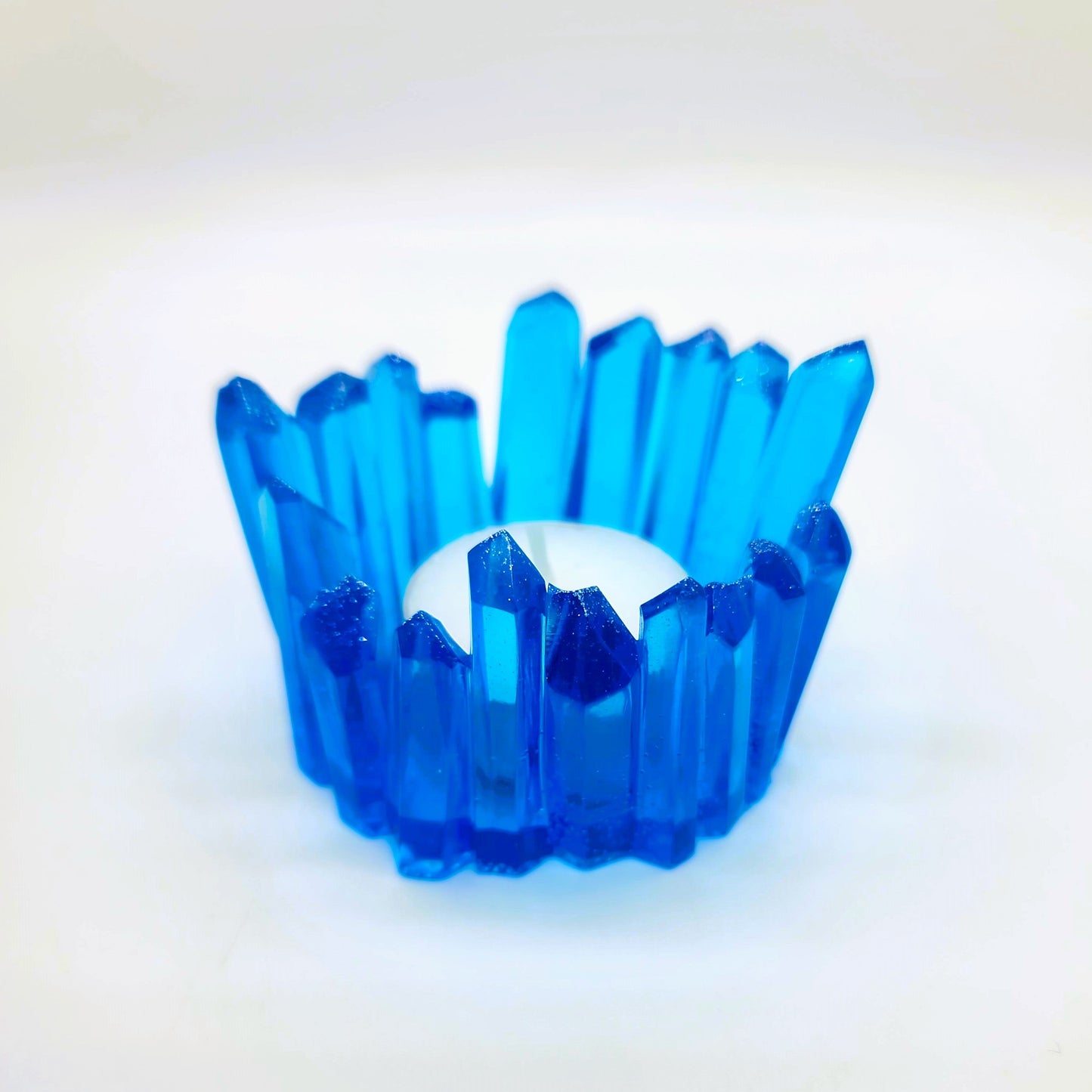 Crystal / Quartz Tealight Candle Holder - Eco-Friendly Resin