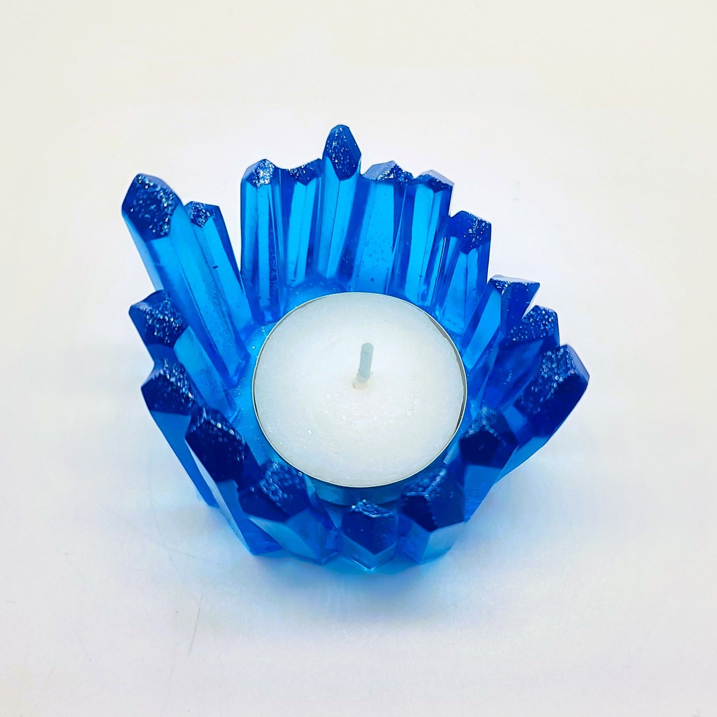 Crystal / Quartz Tealight Candle Holder - Eco-Friendly Resin