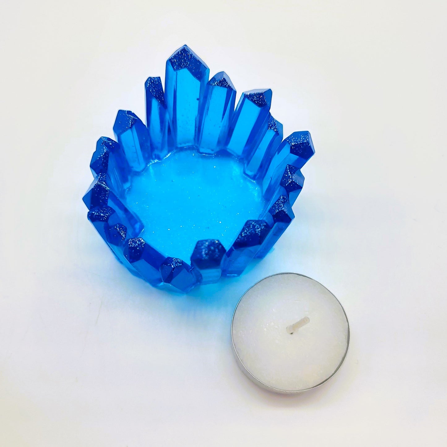Crystal / Quartz Tealight Candle Holder - Eco-Friendly Resin