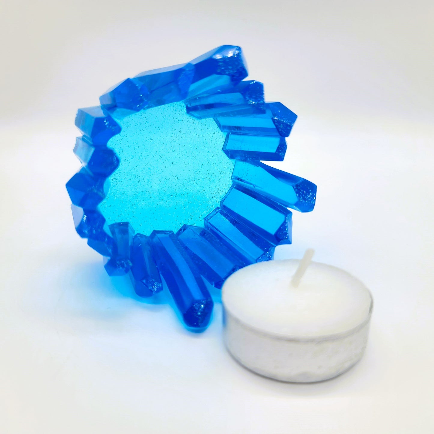 Crystal / Quartz Tealight Candle Holder - Eco-Friendly Resin