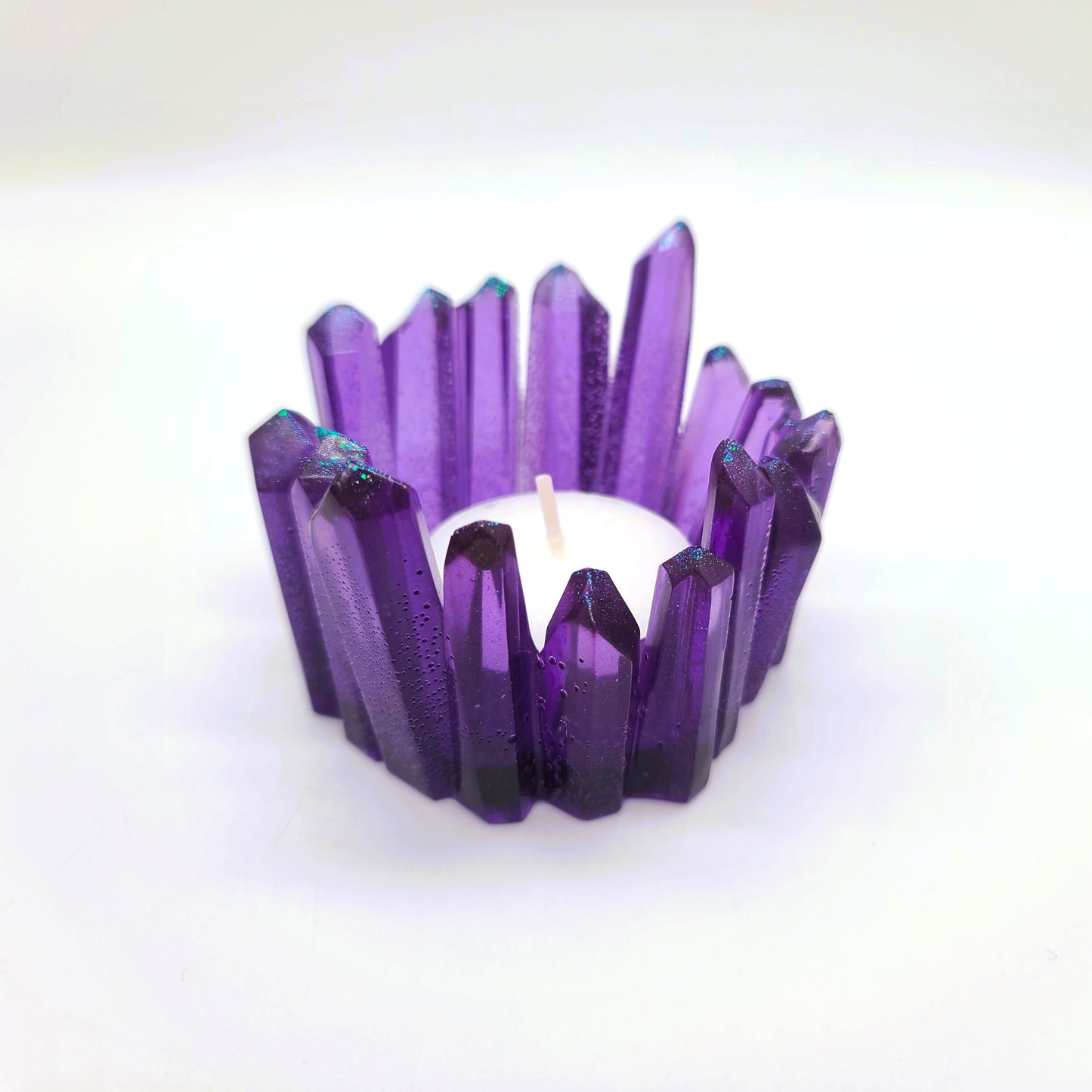 Crystal / Quartz Tealight Candle Holder - Eco-Friendly Resin