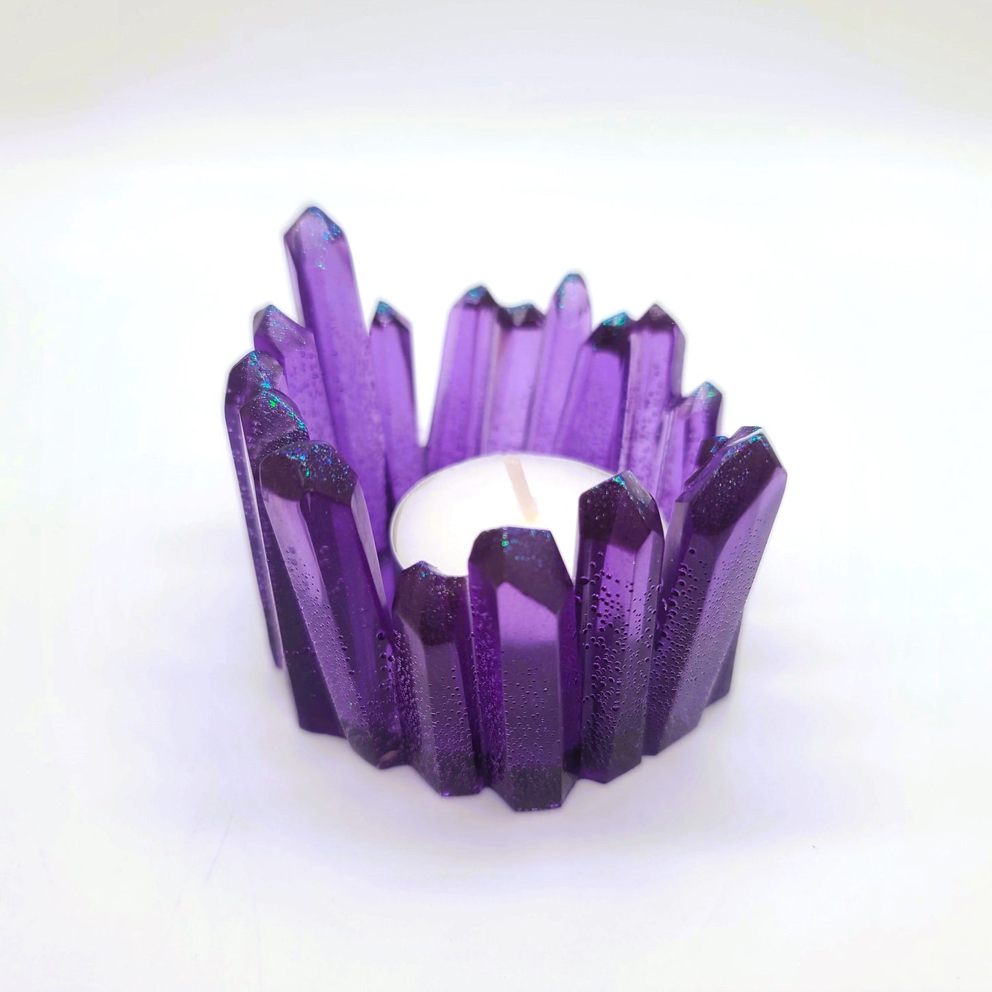 Crystal / Quartz Tealight Candle Holder - Eco-Friendly Resin