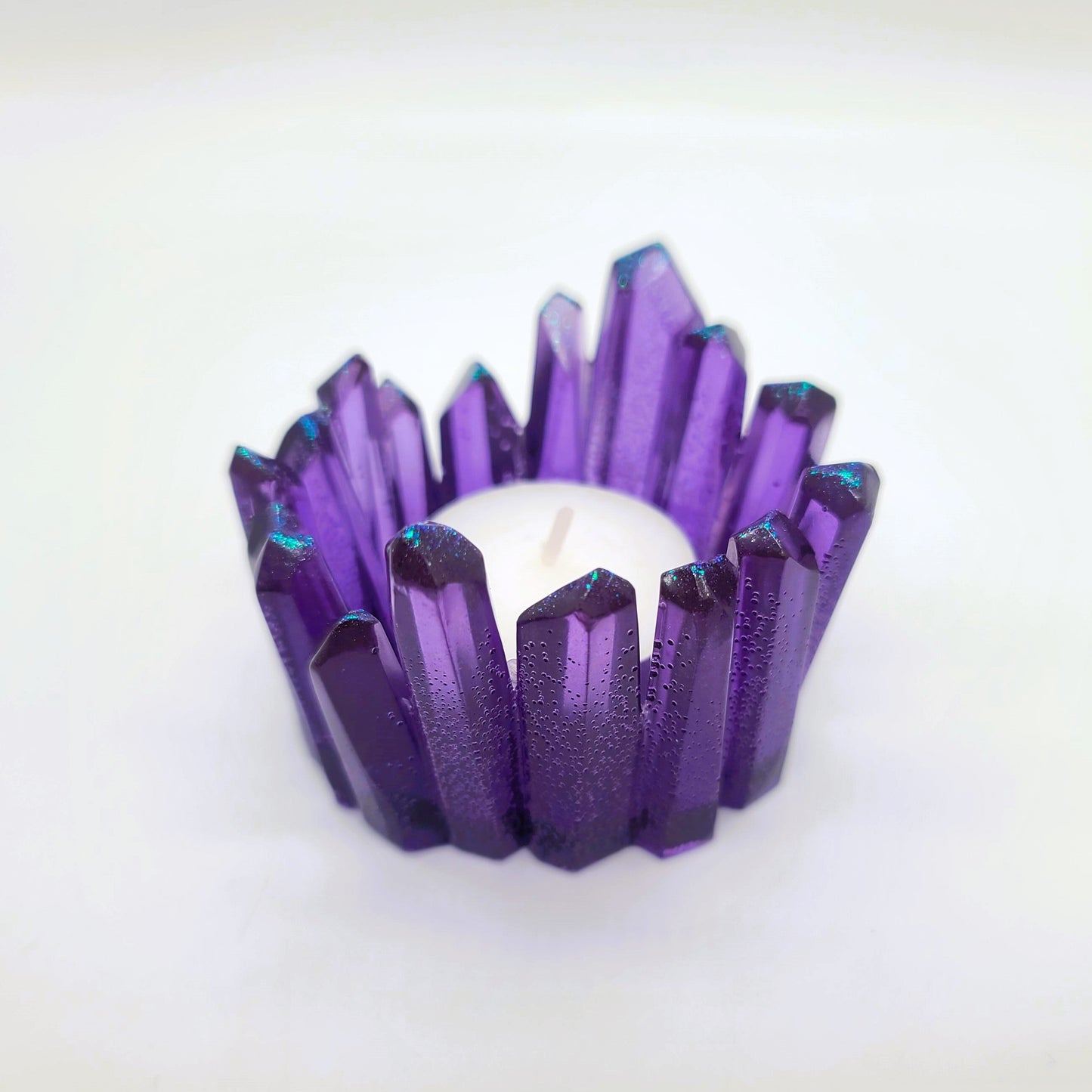 Crystal / Quartz Tealight Candle Holder - Eco-Friendly Resin