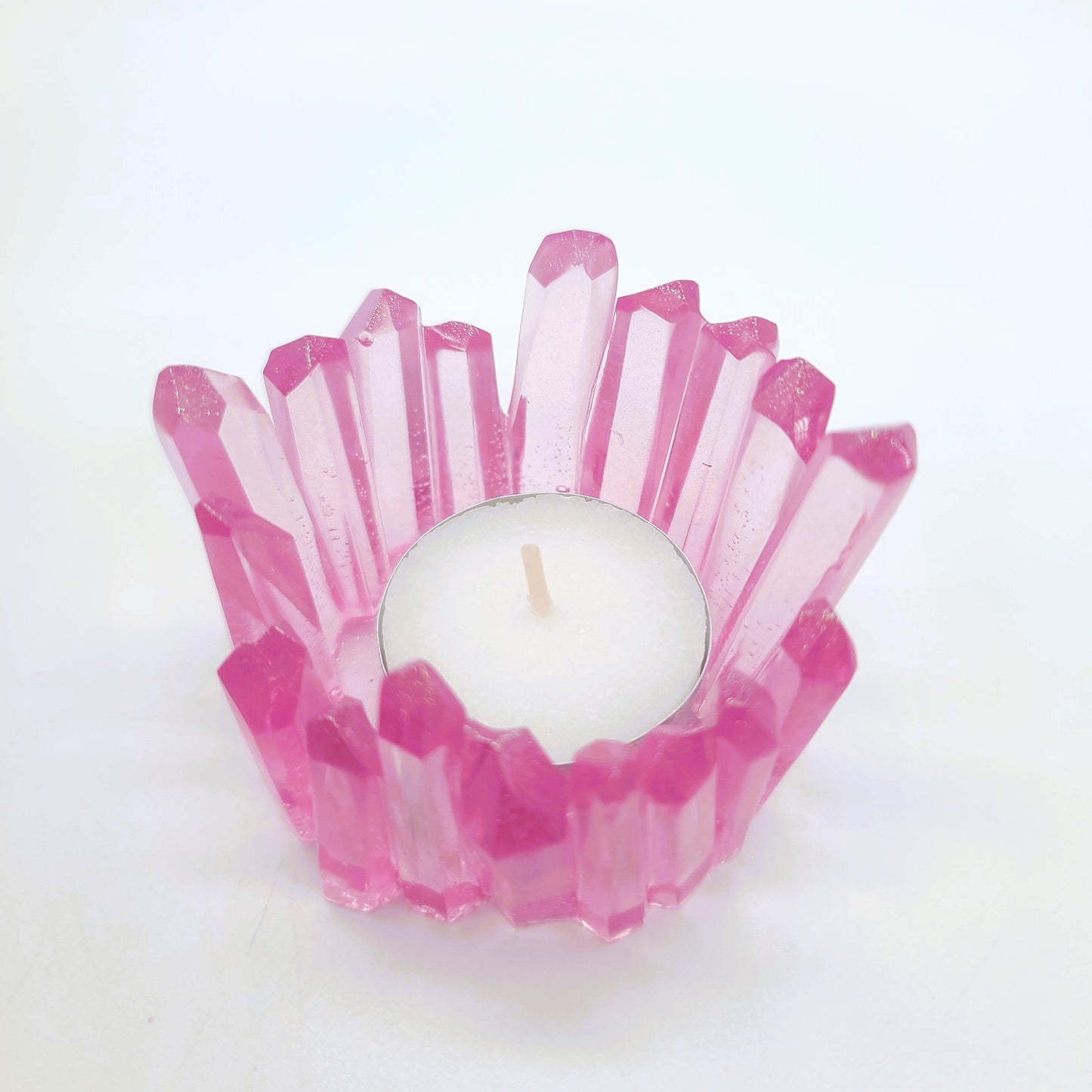 Crystal / Quartz Tealight Candle Holder - Eco-Friendly Resin
