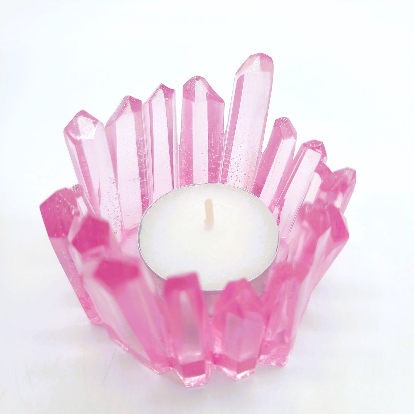 Crystal / Quartz Tealight Candle Holder - Eco-Friendly Resin