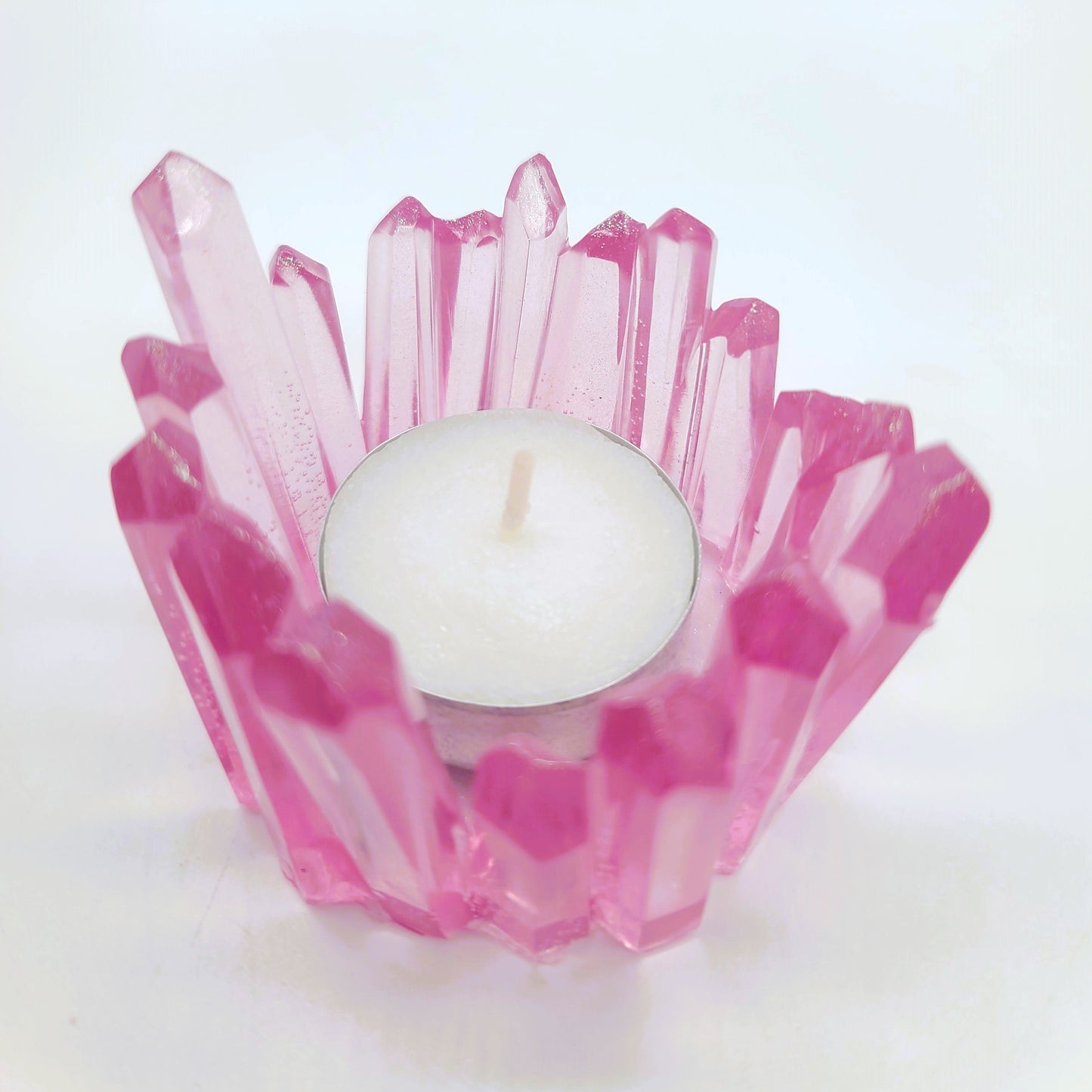 Crystal / Quartz Tealight Candle Holder - Eco-Friendly Resin