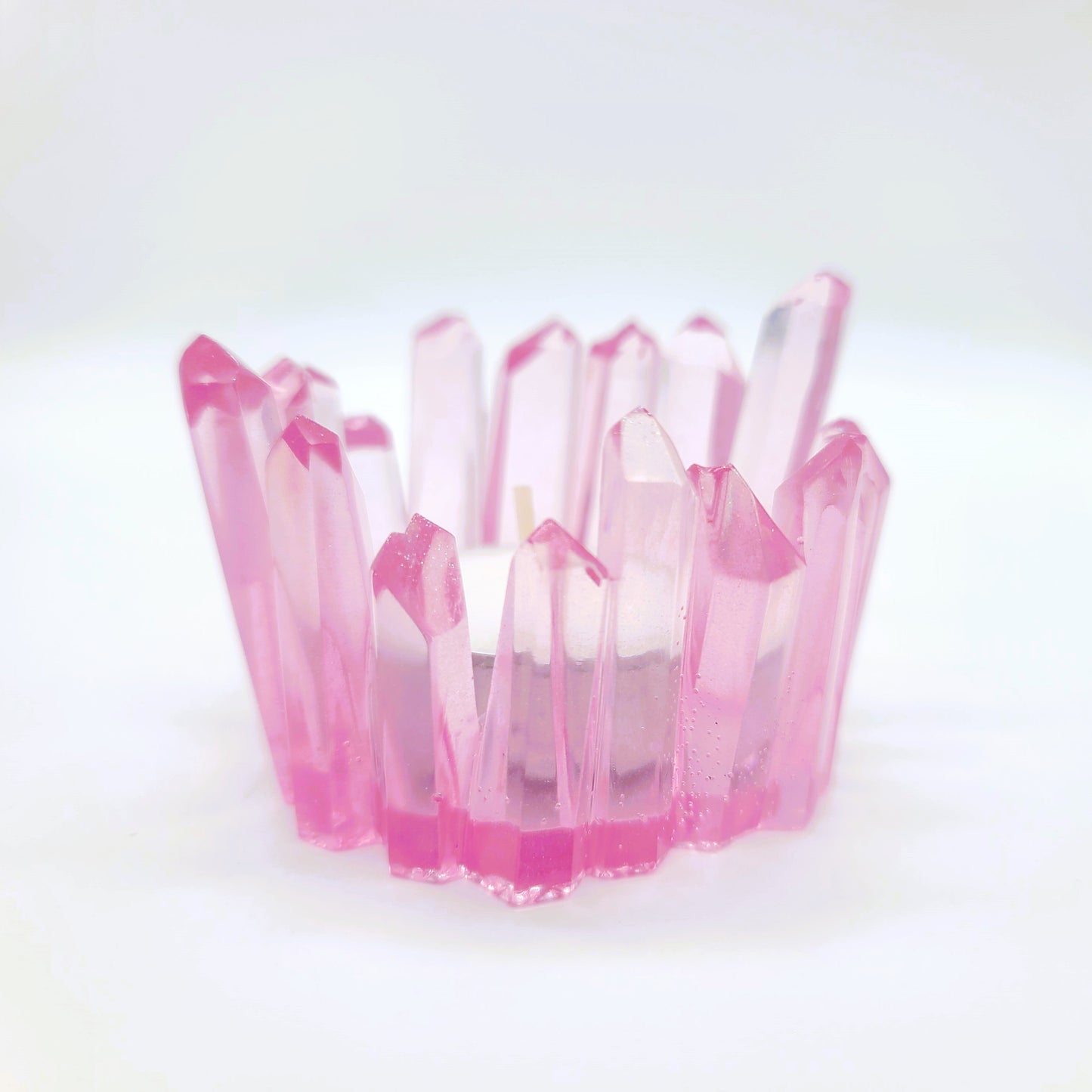 Crystal / Quartz Tealight Candle Holder - Eco-Friendly Resin