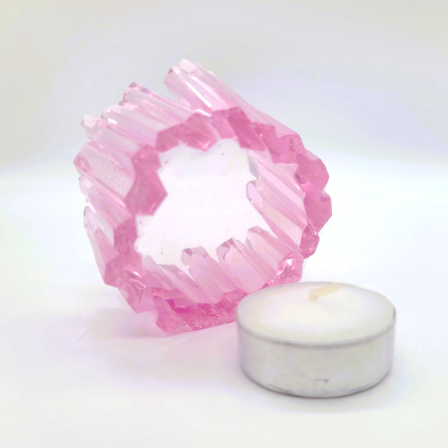 Crystal / Quartz Tealight Candle Holder - Eco-Friendly Resin