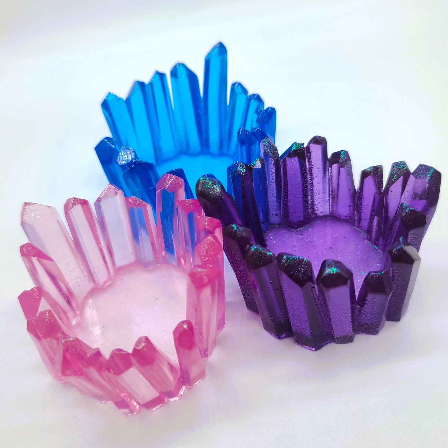 Crystal / Quartz Tealight Candle Holder - Eco-Friendly Resin