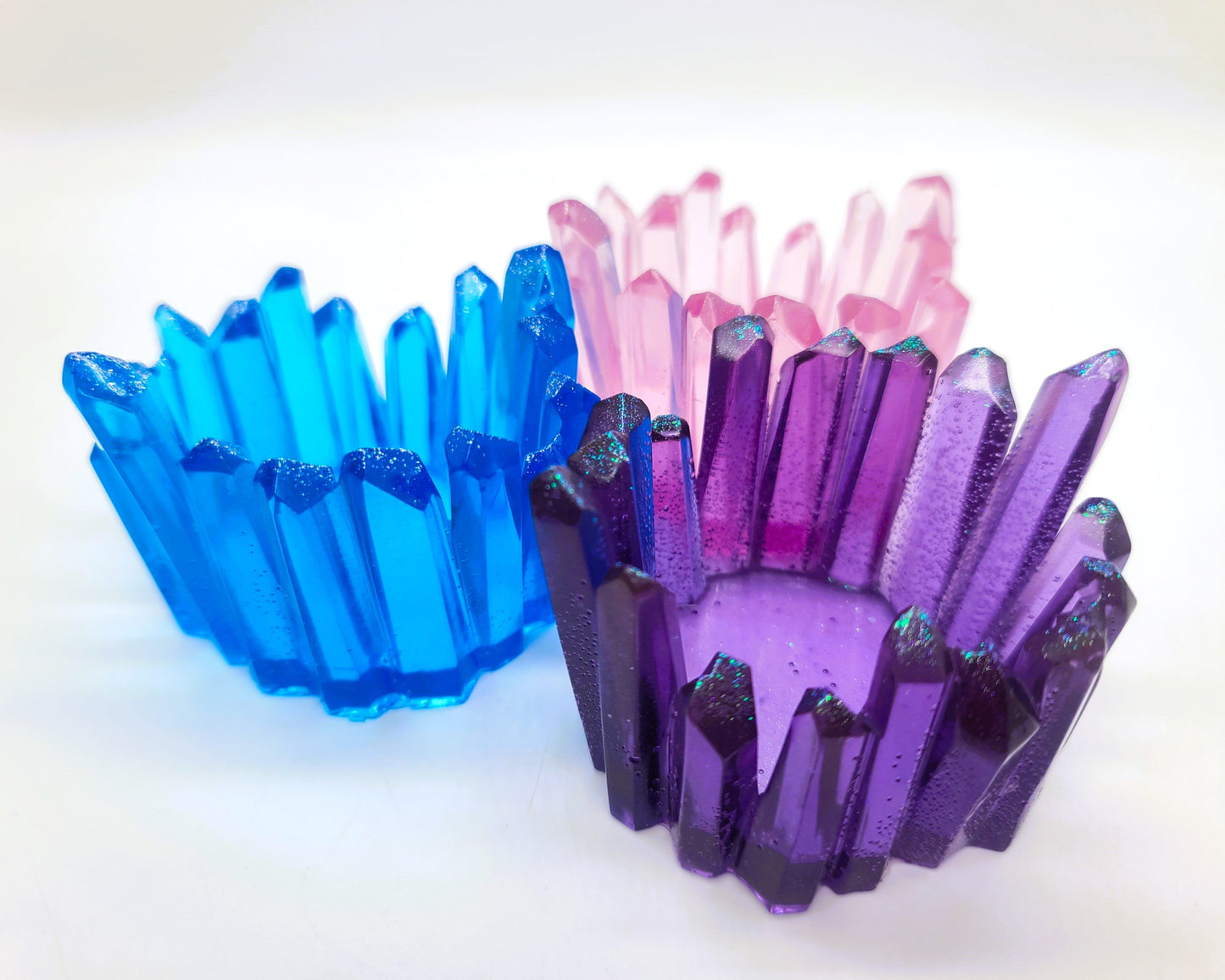 Crystal / Quartz Tealight Candle Holder - Eco-Friendly Resin