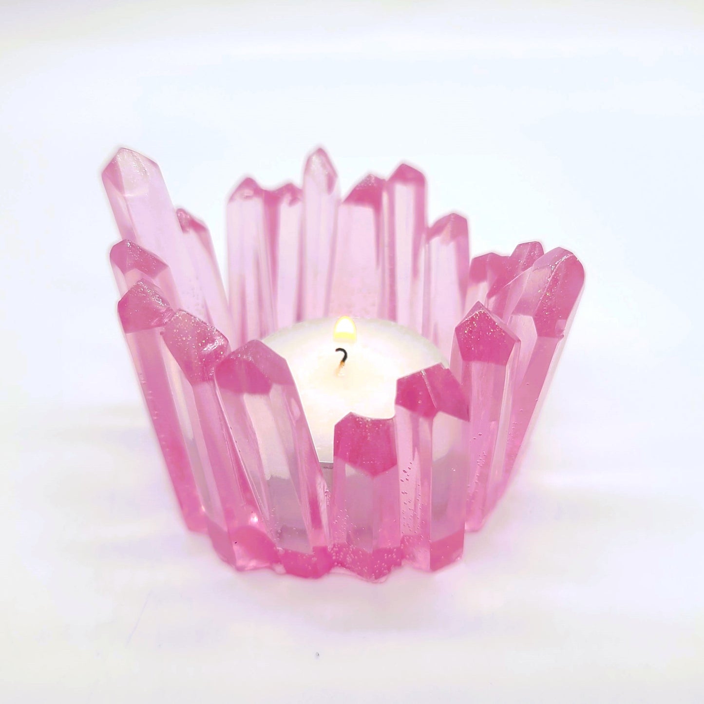 Crystal / Quartz Tealight Candle Holder - Eco-Friendly Resin