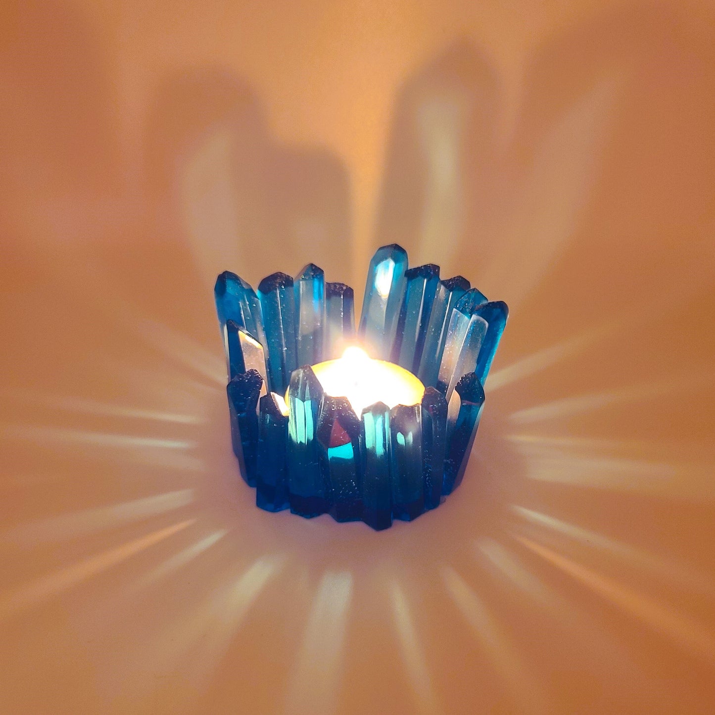 Crystal / Quartz Tealight Candle Holder - Eco-Friendly Resin