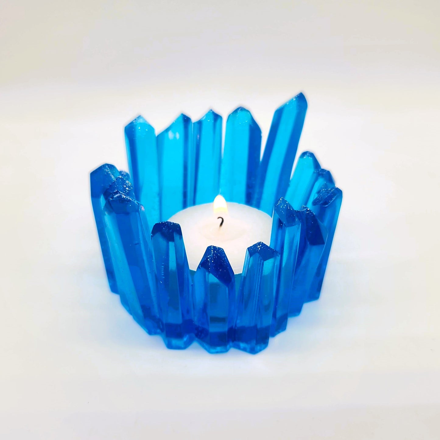 Crystal / Quartz Tealight Candle Holder - Eco-Friendly Resin