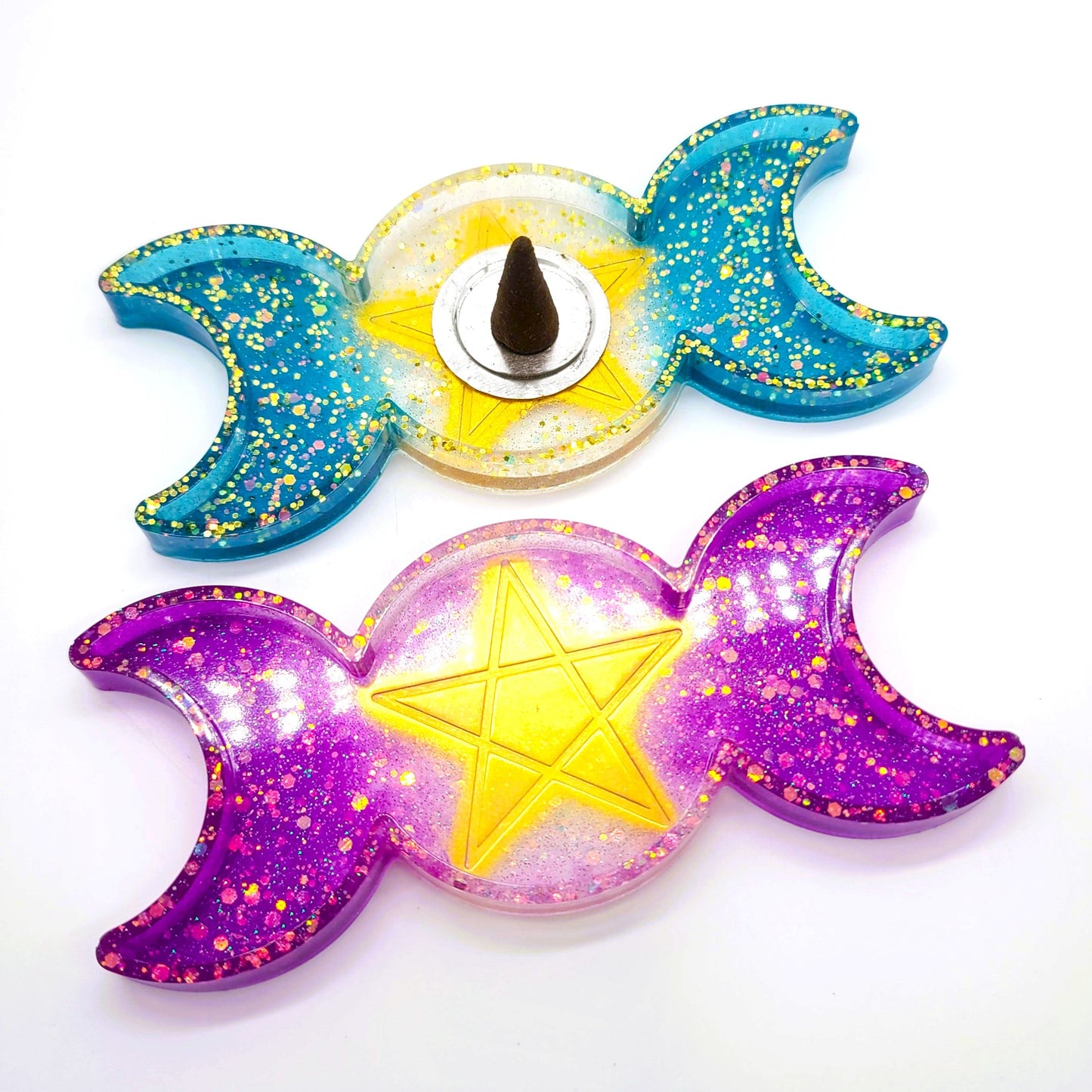 Triple Goddess Candle / Incense Holder - Made w/ Eco-Friendly Resin