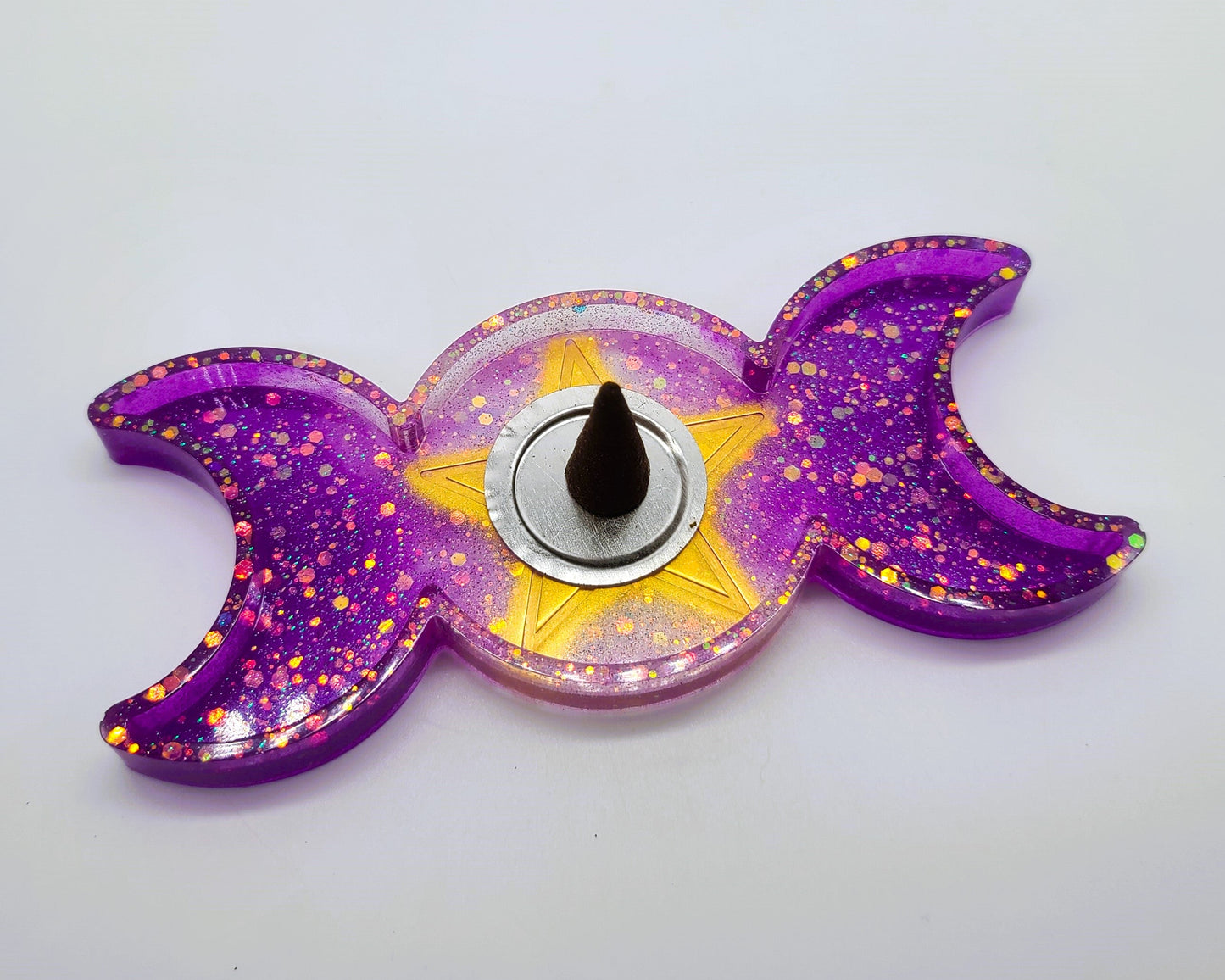 Triple Goddess Candle / Incense Holder - Made w/ Eco-Friendly Resin