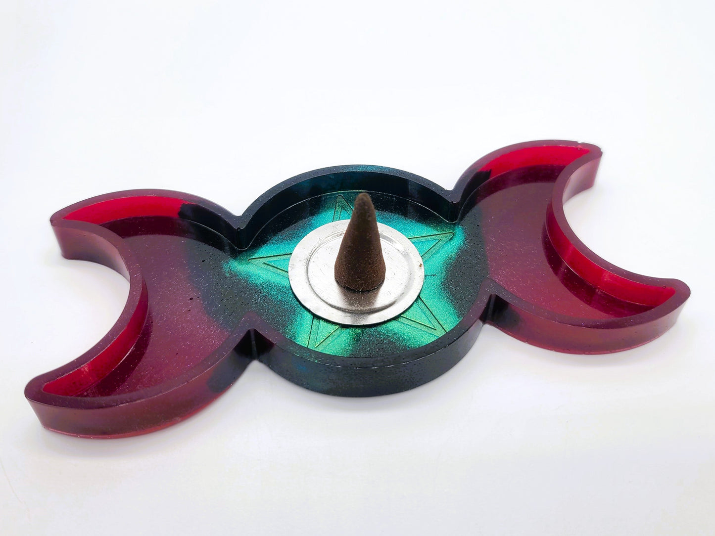 Triple Goddess Candle / Incense Holder - Made w/ Eco-Friendly Resin