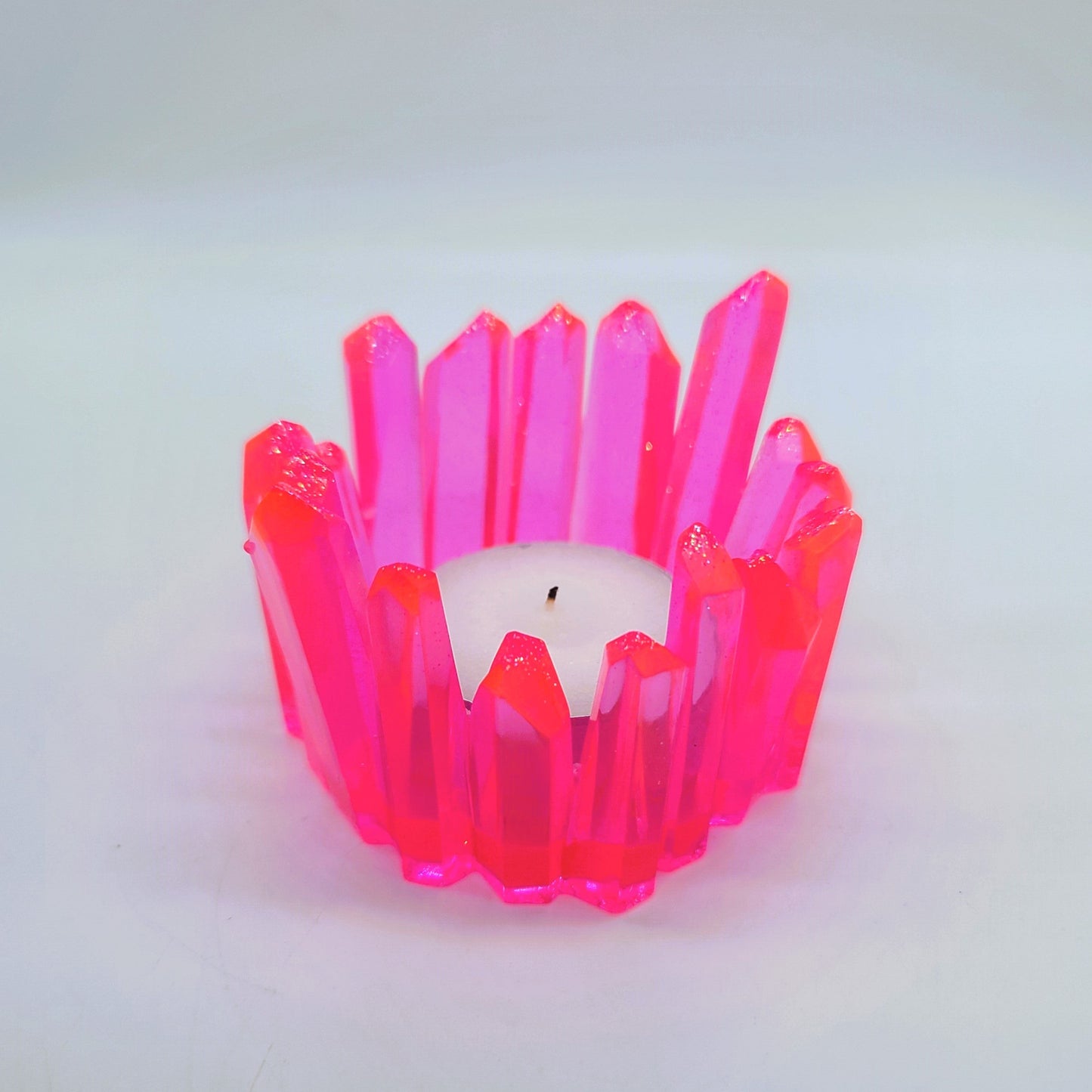 Crystal / Quartz Tealight Candle Holder - Eco-Friendly Resin