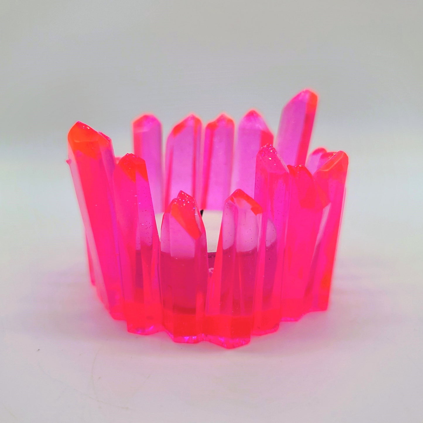 Crystal / Quartz Tealight Candle Holder - Eco-Friendly Resin