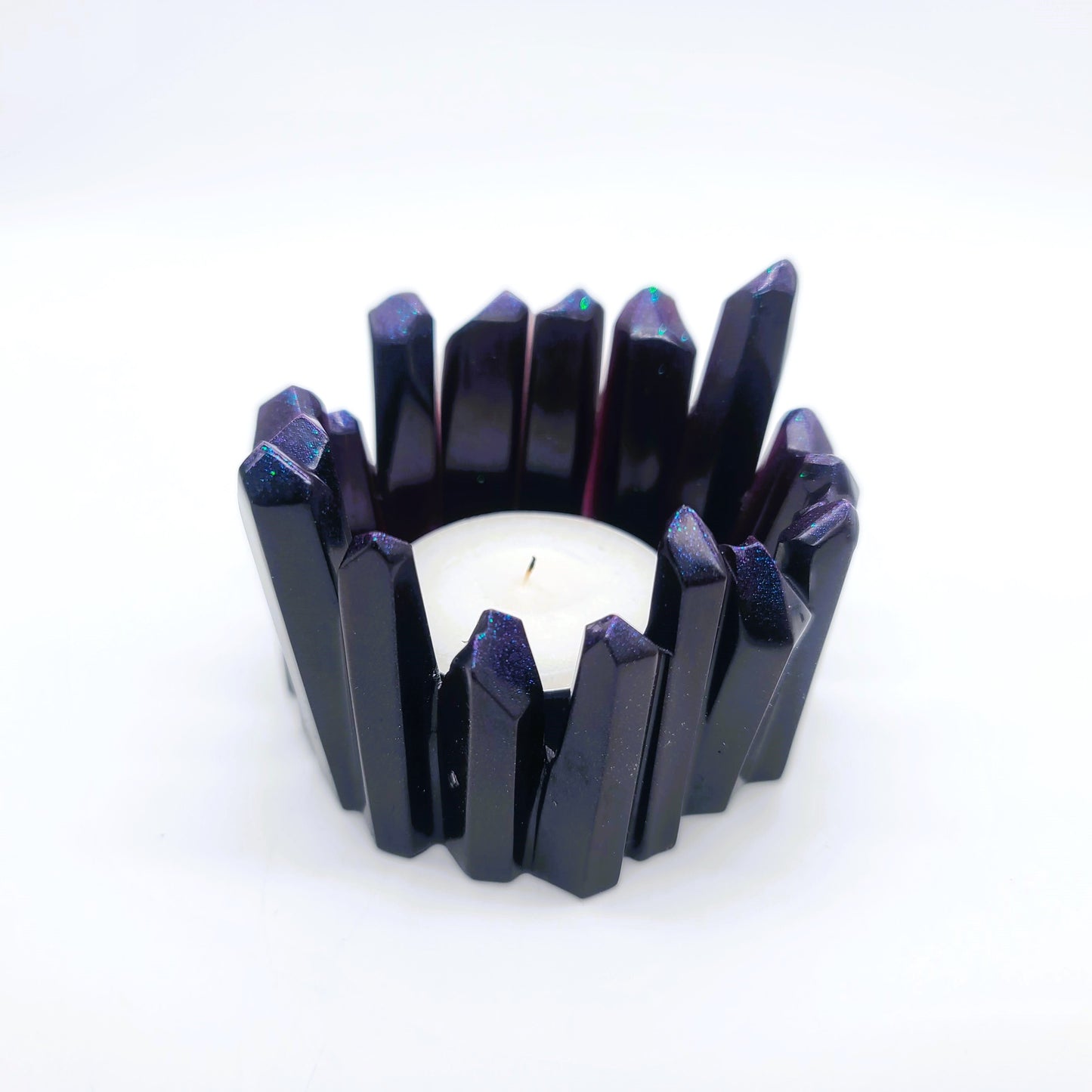 Crystal / Quartz Tealight Candle Holder - Eco-Friendly Resin