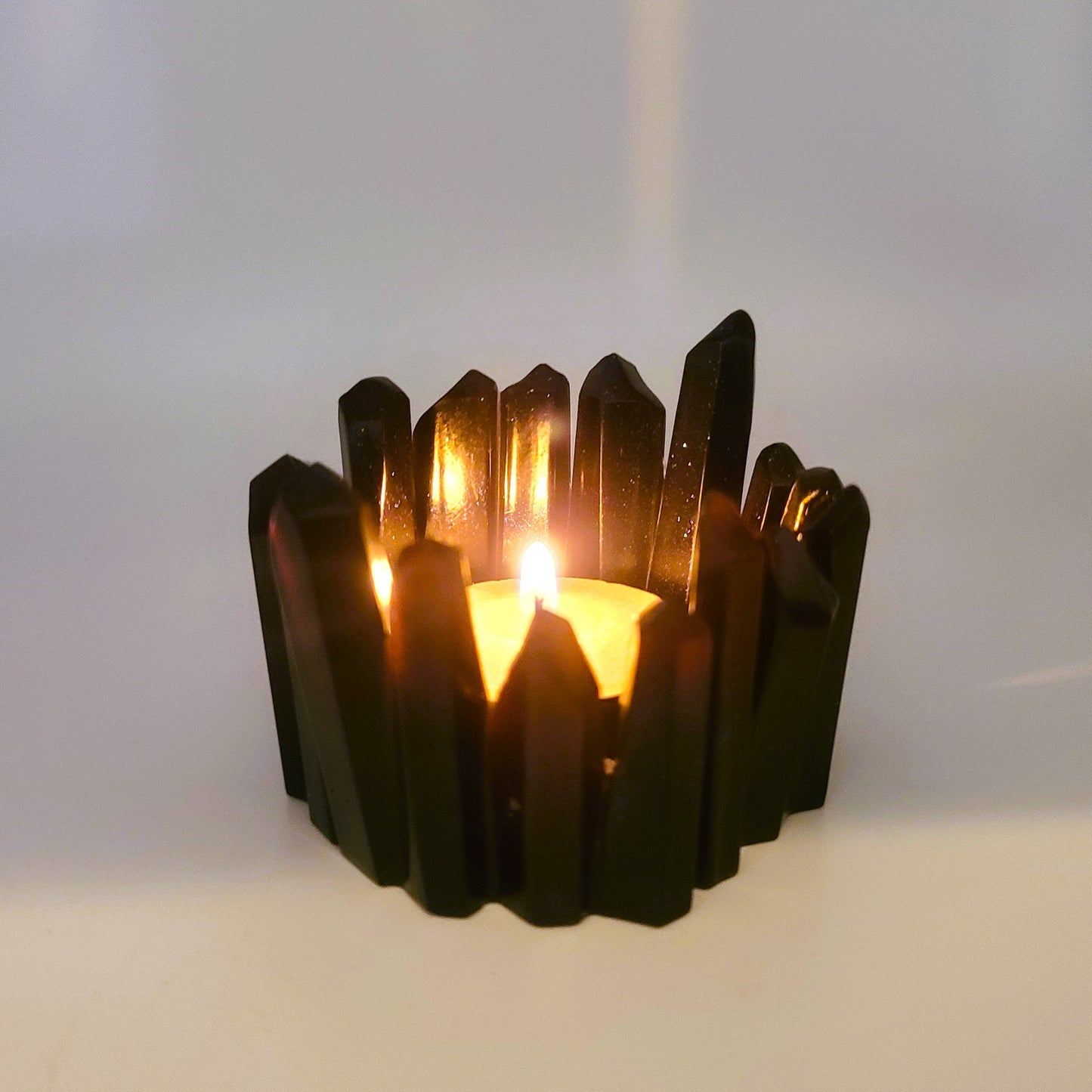Crystal / Quartz Tealight Candle Holder - Eco-Friendly Resin