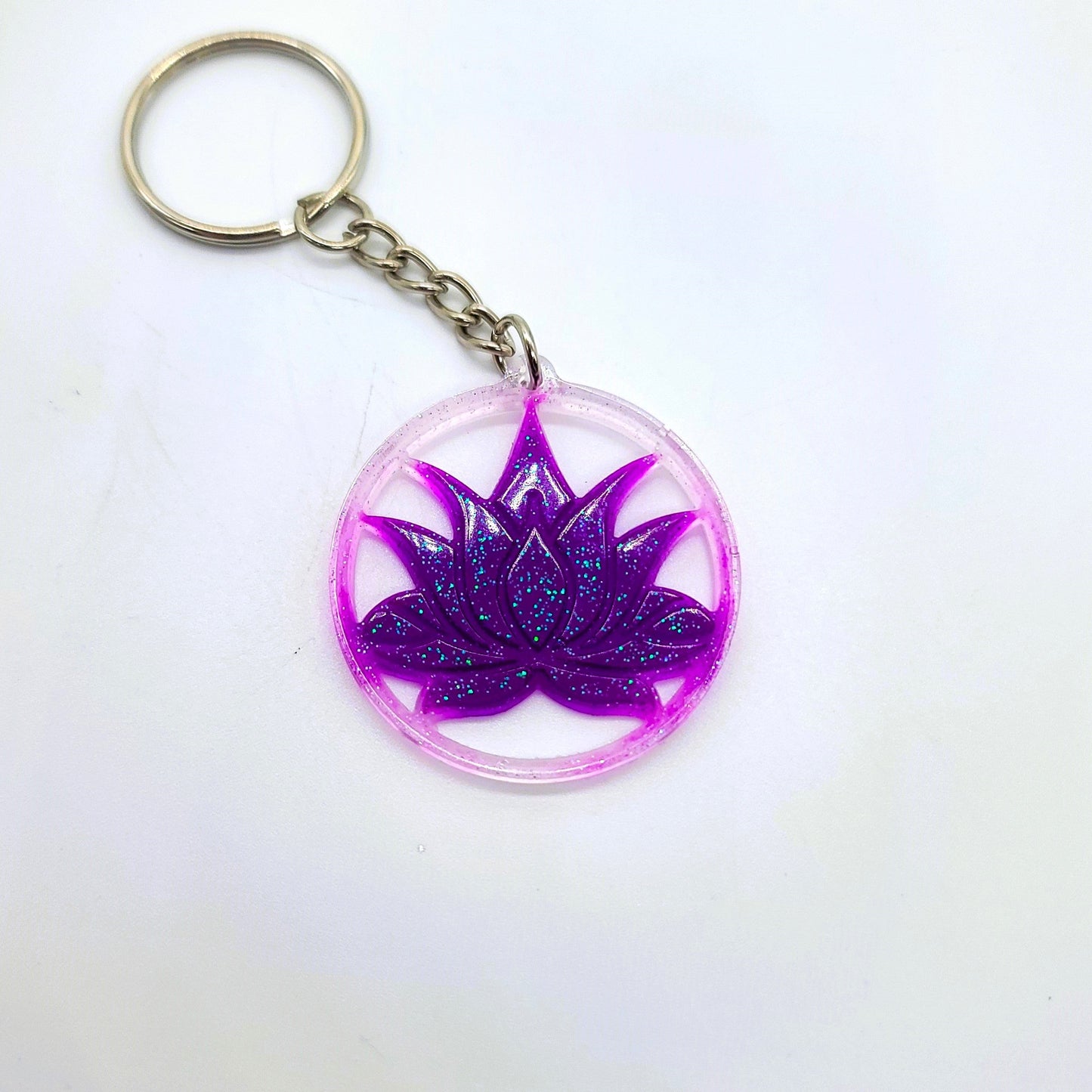 Lotus Flower Shaped Key Chain - Eco-Friendly Resin