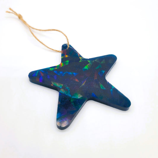 Starfish/Sea Star Holographic Ornament Made w/ Eco-Friendly Resin