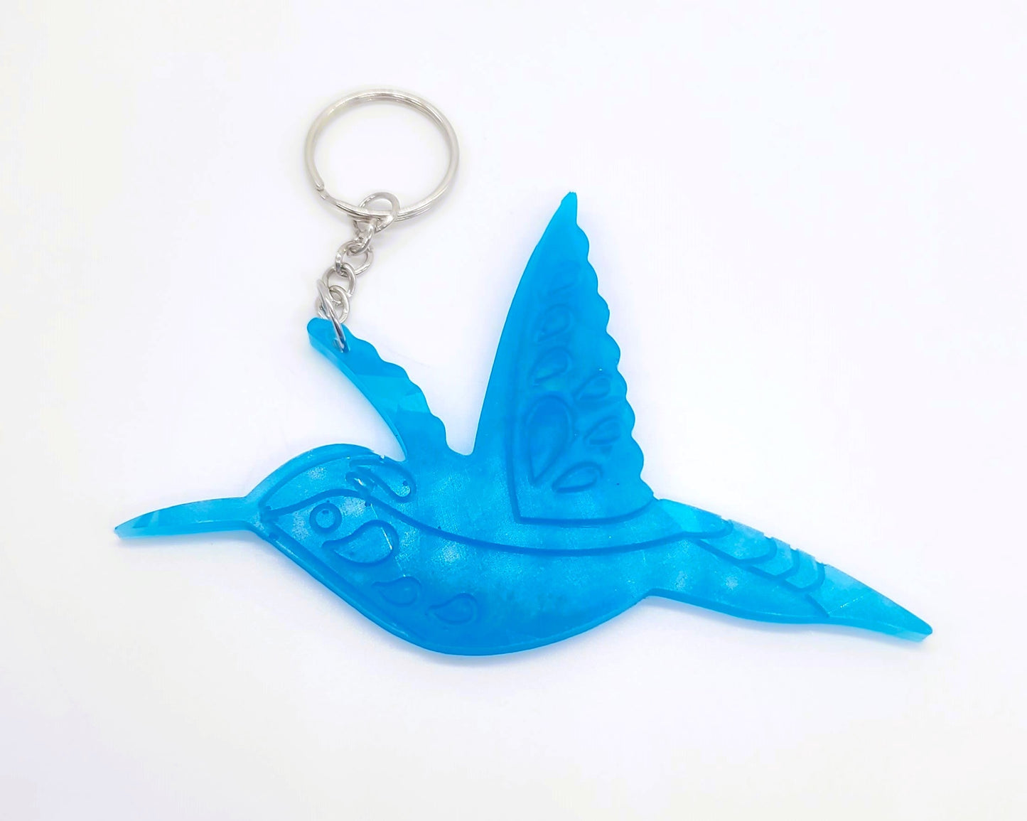 Holographic Eco-Friendly Resin Hummingbird Key Chain
