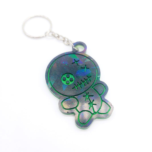 Holographic Cartoon Mummy Key Chain - Eco-Friendly Resin