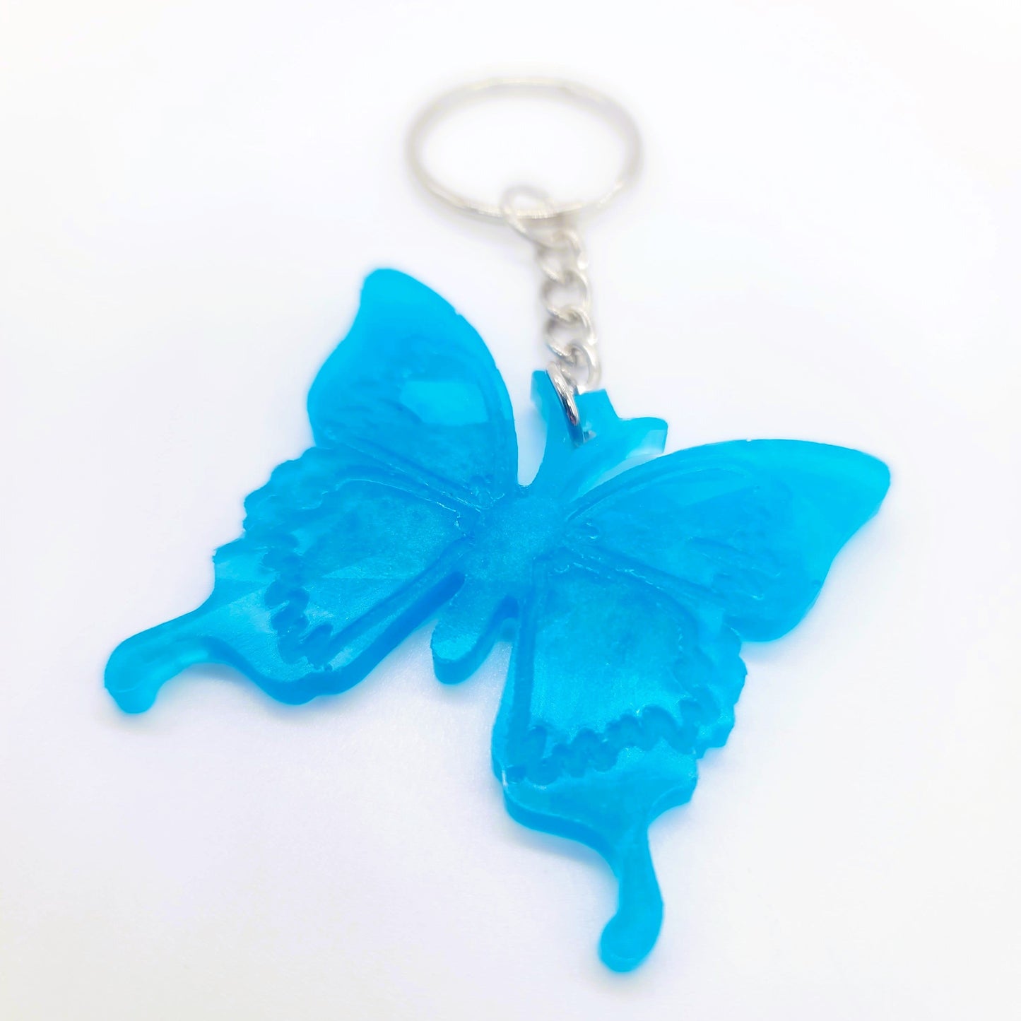 Small Eco-Friendly Holographic Resin Butterfly Key Chain