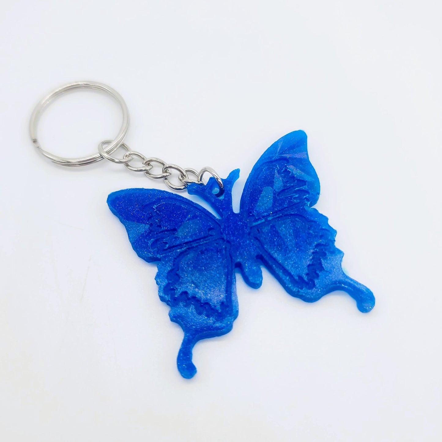 Small Eco-Friendly Holographic Resin Butterfly Key Chain