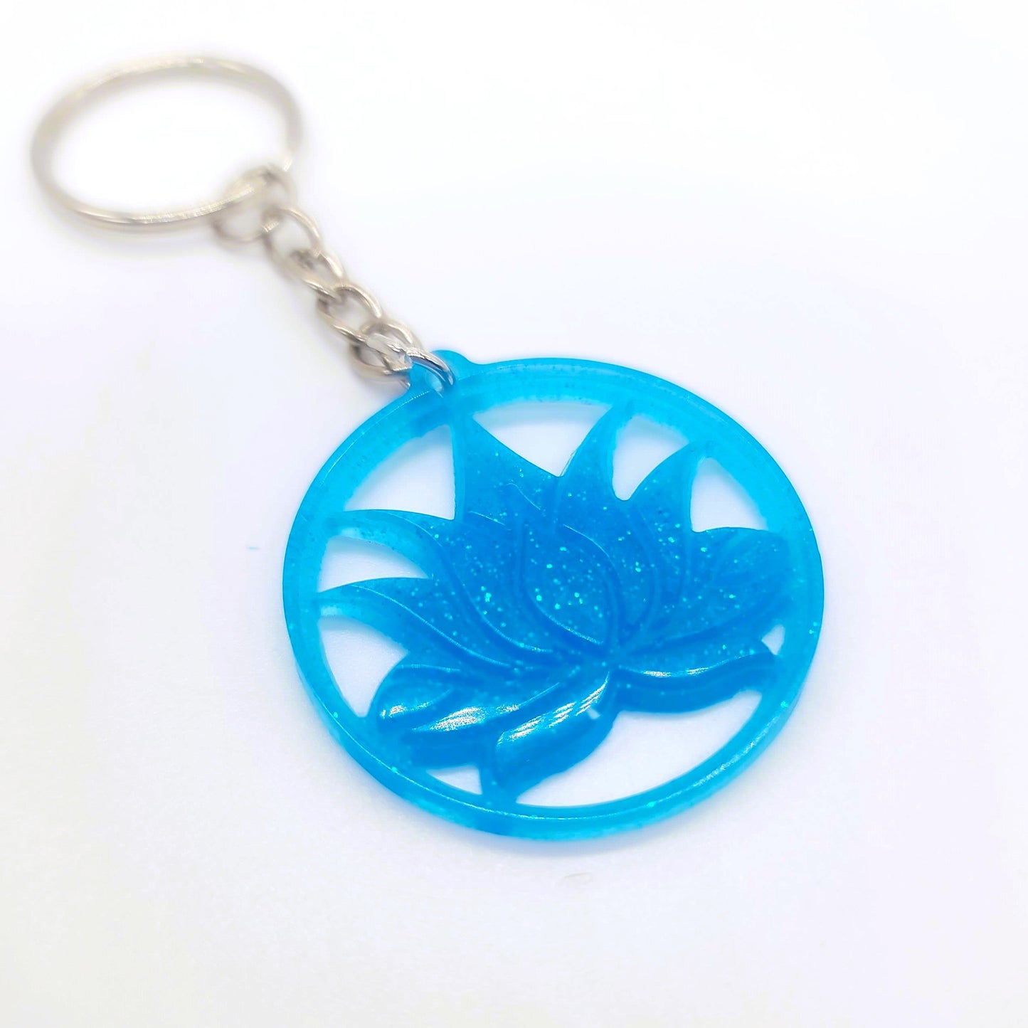 Lotus Flower Shaped Key Chain - Eco-Friendly Resin