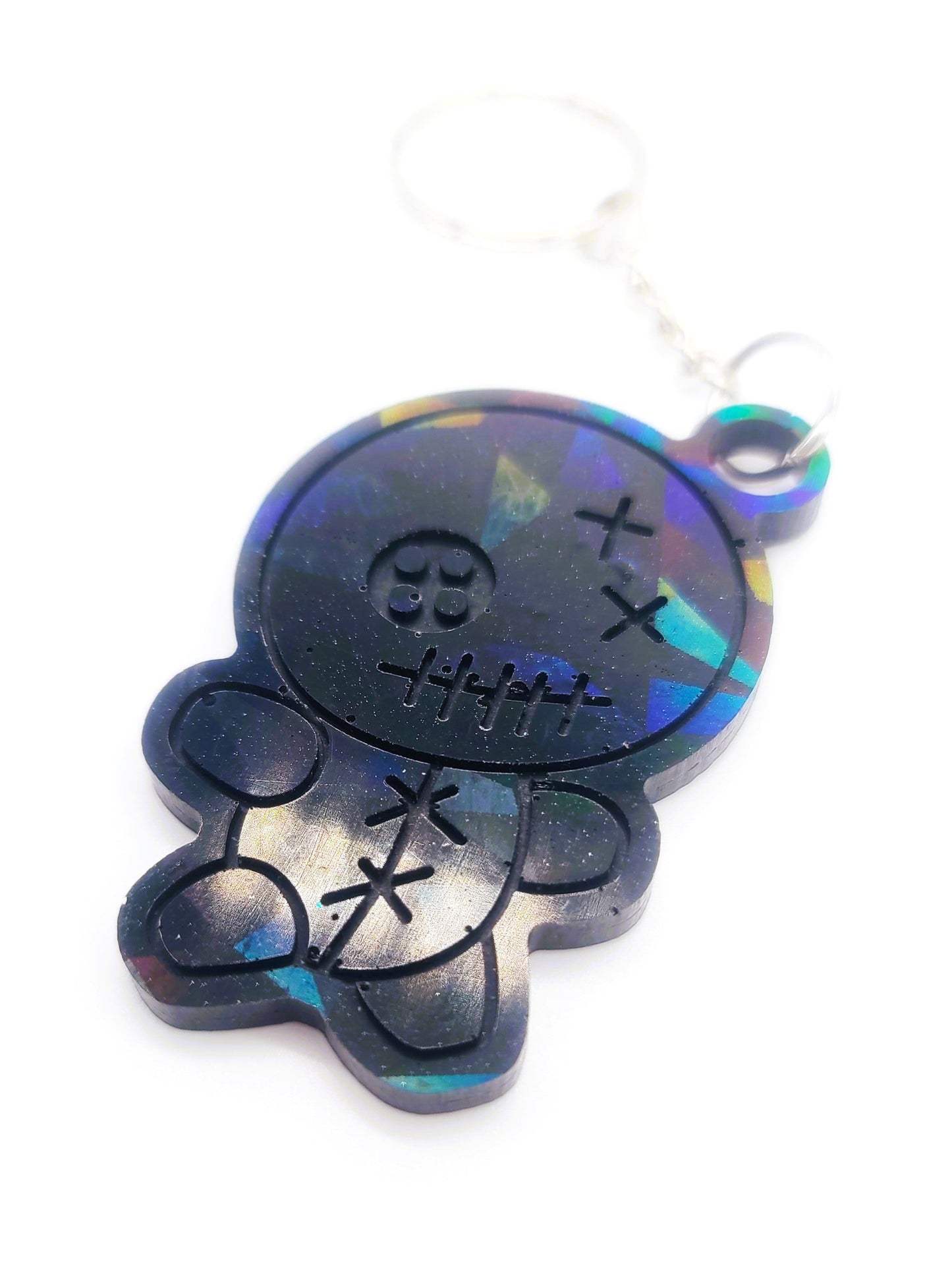 Holographic Cartoon Mummy Key Chain - Eco-Friendly Resin