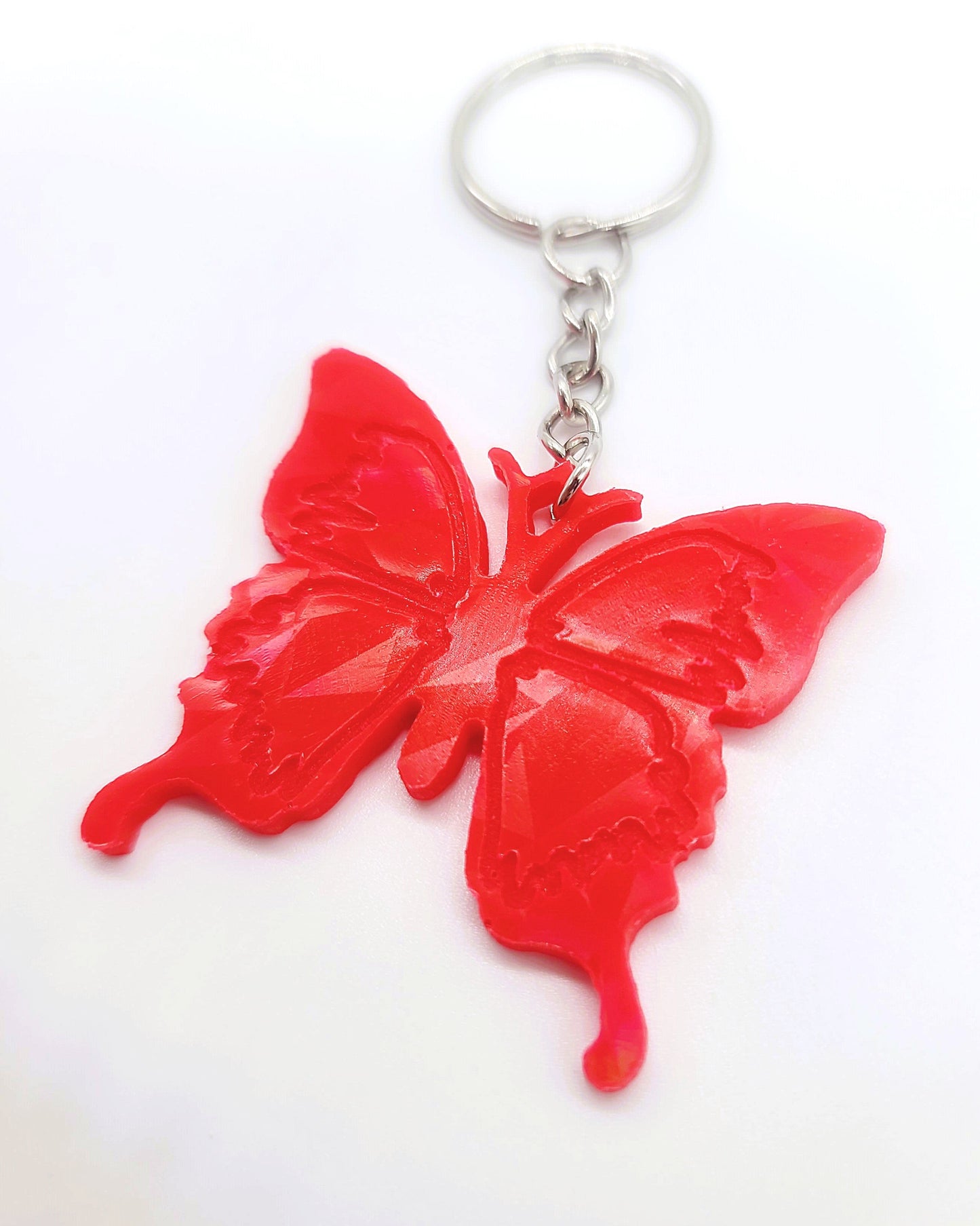 Small Eco-Friendly Holographic Resin Butterfly Key Chain
