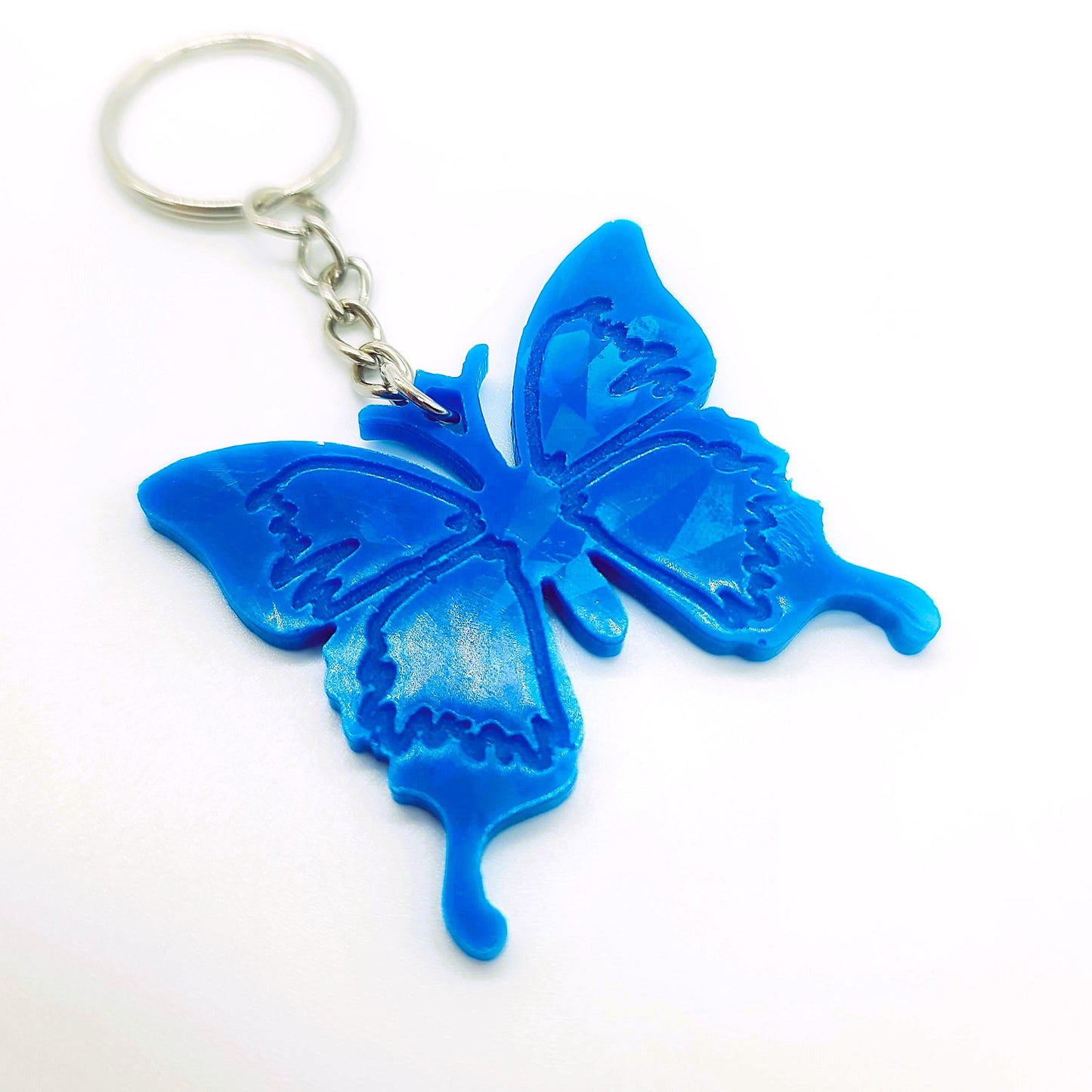 Small Eco-Friendly Holographic Resin Butterfly Key Chain