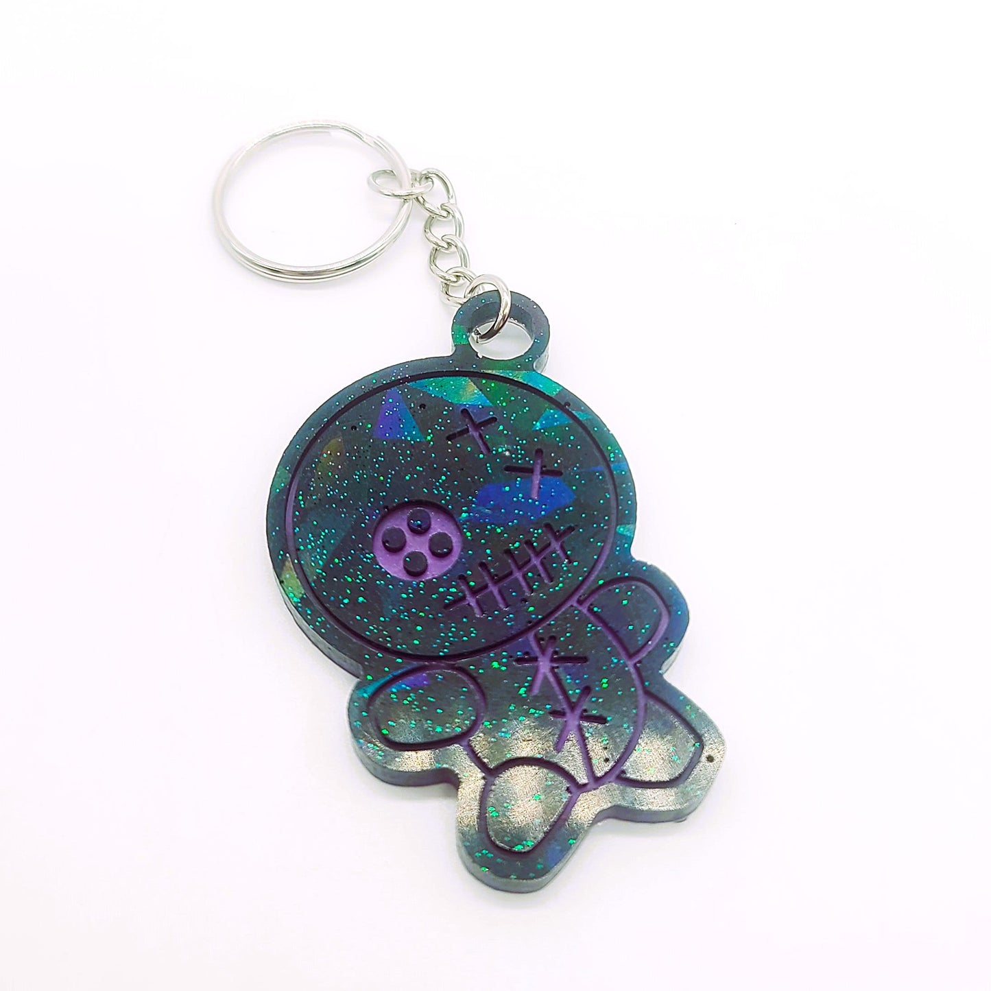 Holographic Cartoon Mummy Key Chain - Eco-Friendly Resin