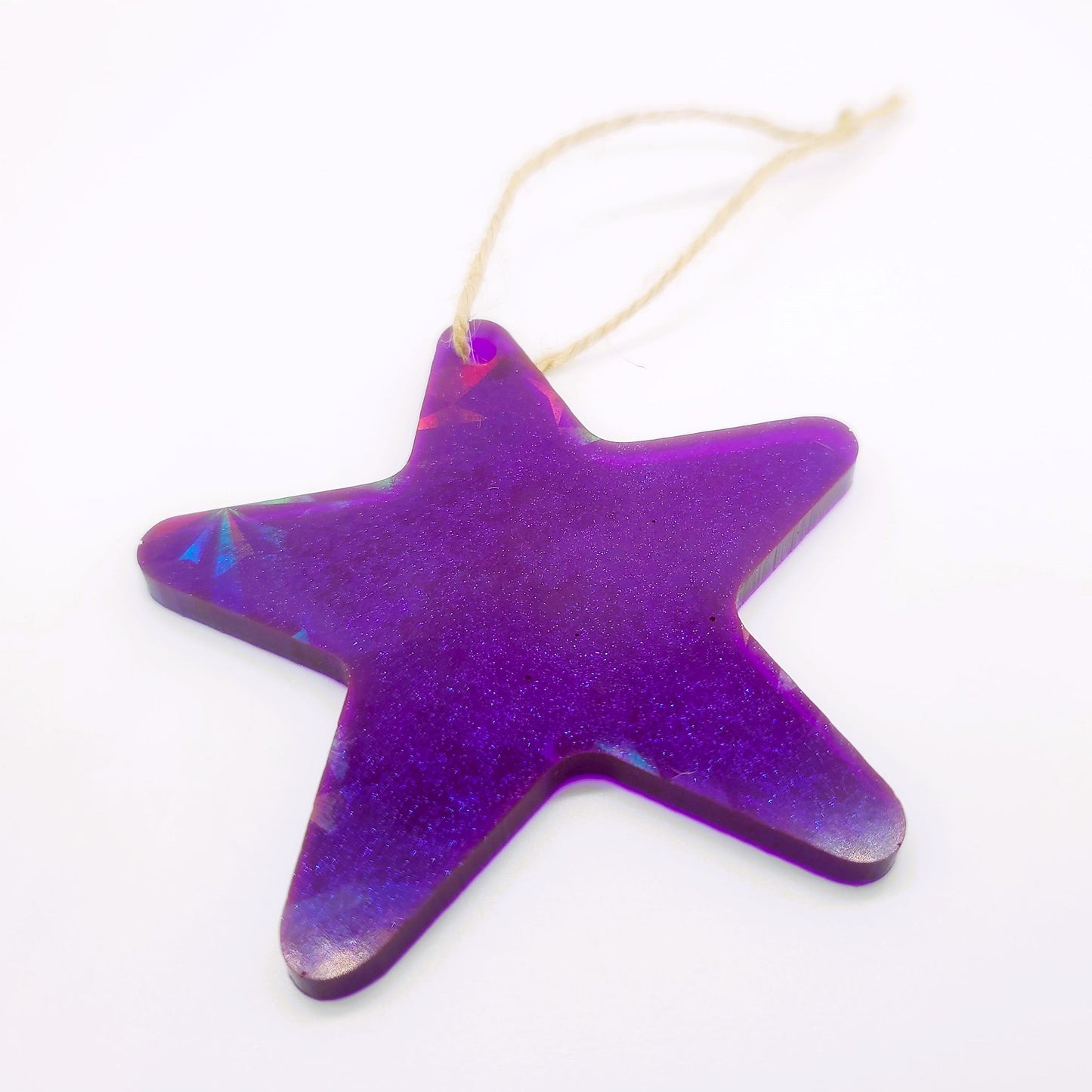 Starfish/Sea Star Holographic Ornament Made w/ Eco-Friendly Resin