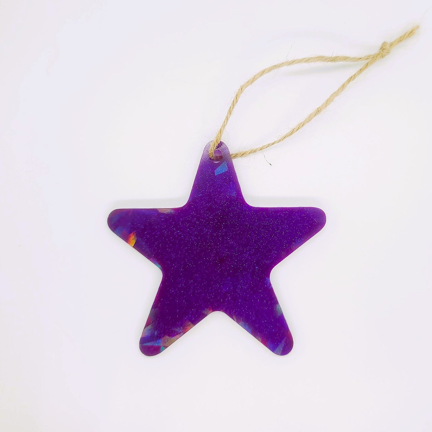 Starfish/Sea Star Holographic Ornament Made w/ Eco-Friendly Resin