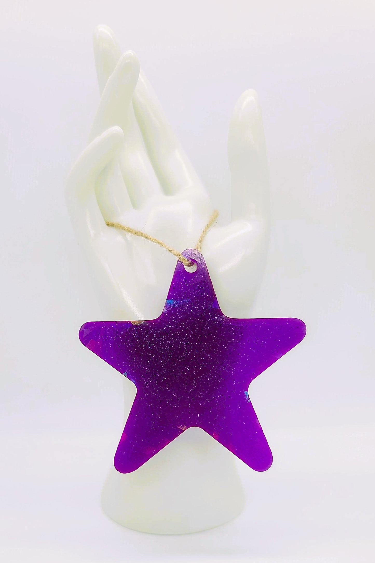 Starfish/Sea Star Holographic Ornament Made w/ Eco-Friendly Resin