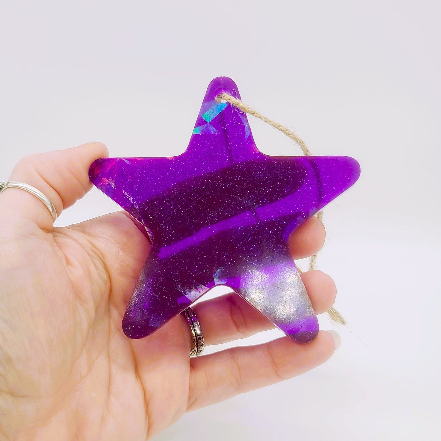 Starfish/Sea Star Holographic Ornament Made w/ Eco-Friendly Resin