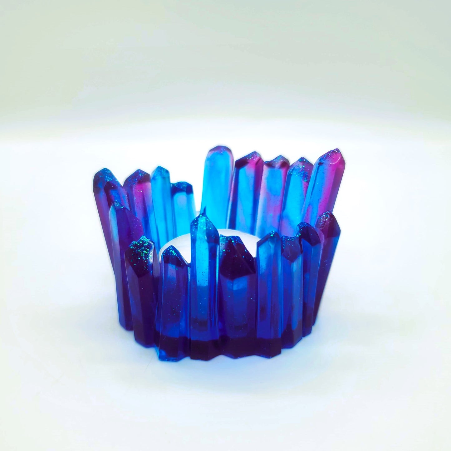 Crystal / Quartz Tealight Candle Holder - Eco-Friendly Resin