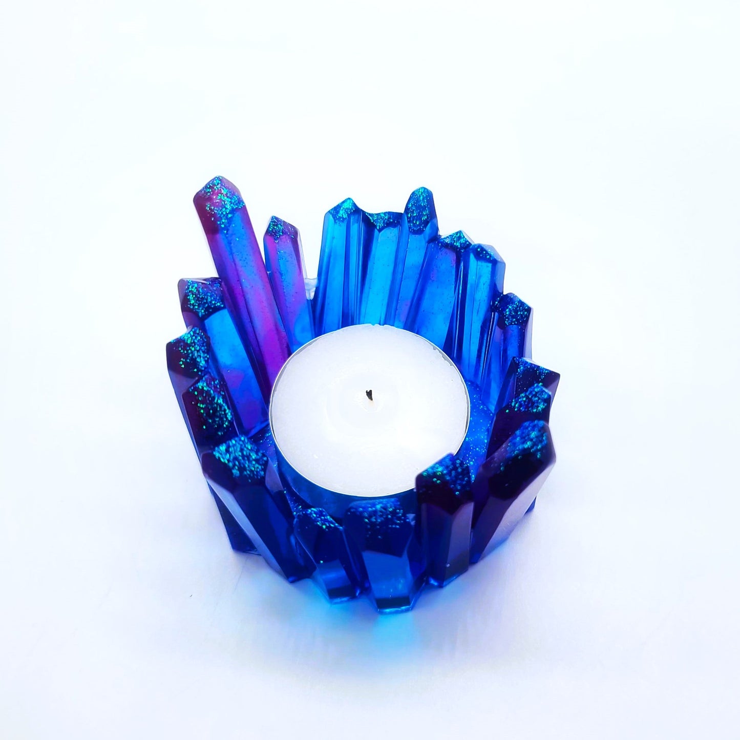 Crystal / Quartz Tealight Candle Holder - Eco-Friendly Resin