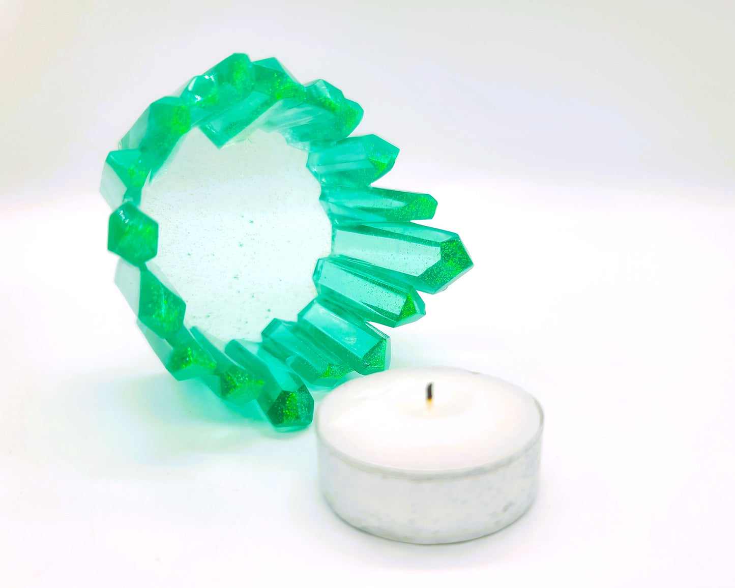 Crystal / Quartz Tealight Candle Holder - Eco-Friendly Resin
