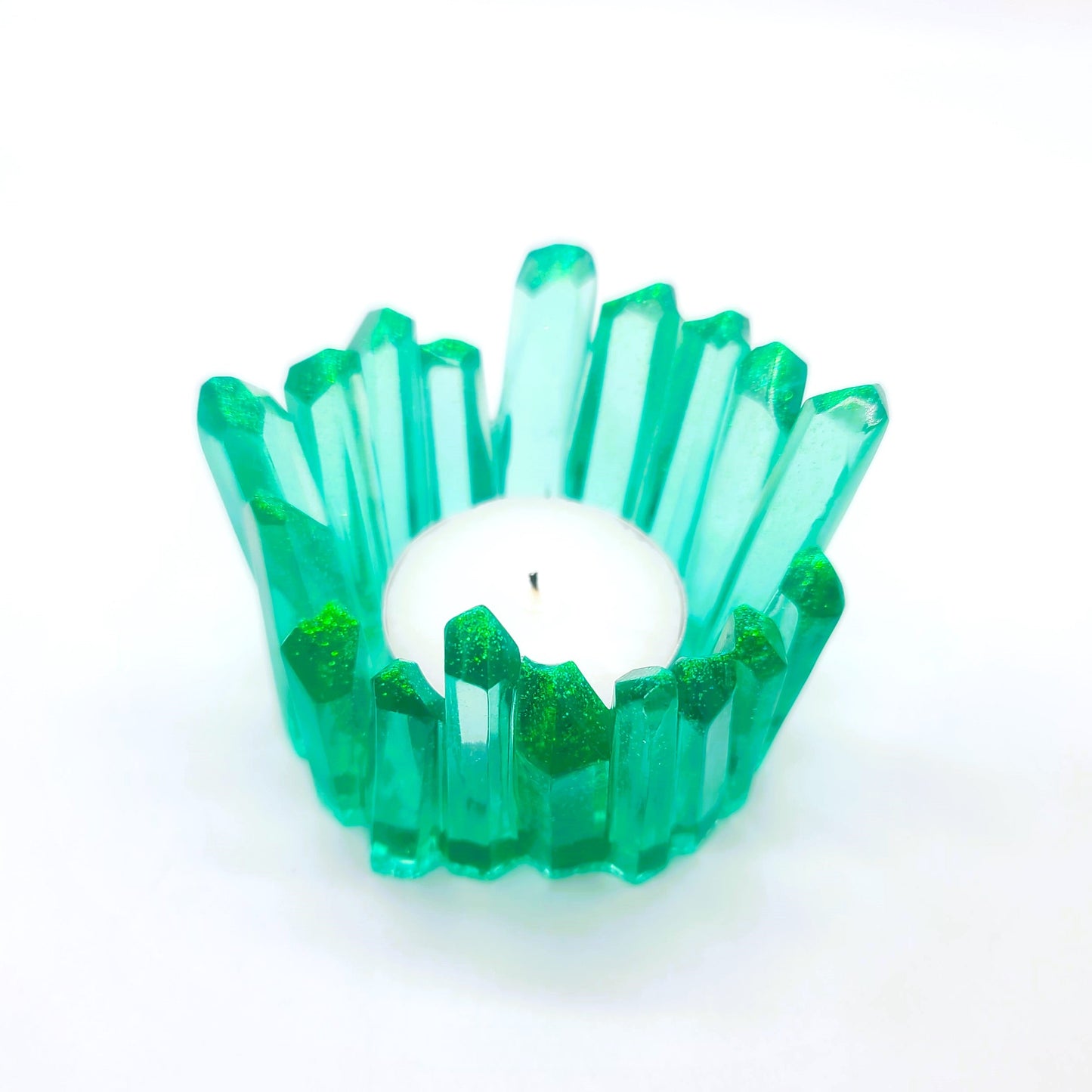 Crystal / Quartz Tealight Candle Holder - Eco-Friendly Resin